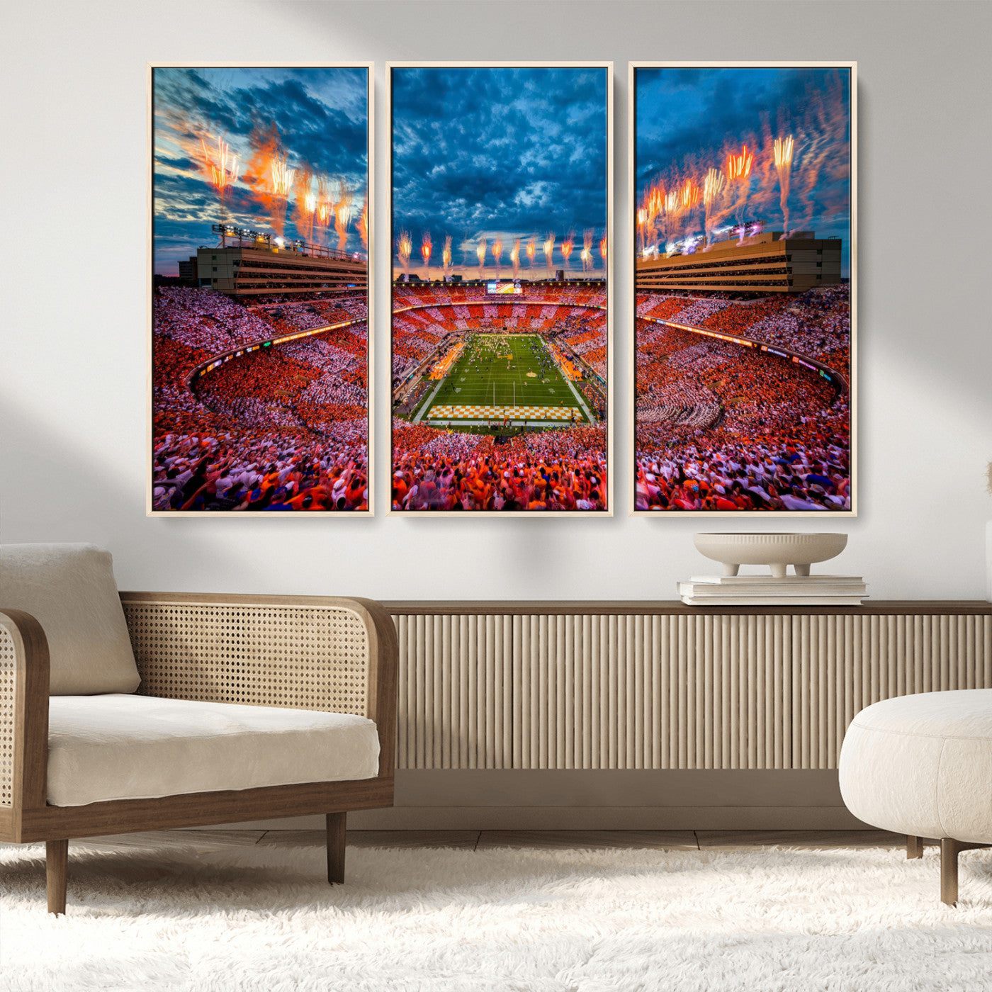 Tennessee Neyland Stadium Wall Art Print, Sports Arena Canvas Wall Art, Panoramic Stadium Canvas Print, Modern Athletic Field Art Printing