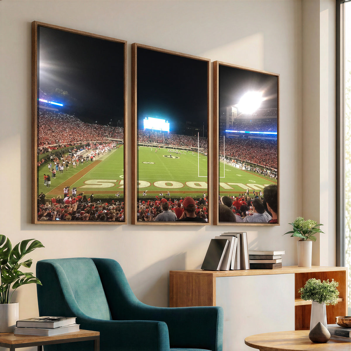 16230786-MGV-CV-36X24 - Dooley Stadium Wall Art, Sports Arena Panoramic Canvas Print, Modern Stadium Landscape Artwork for Home, Office