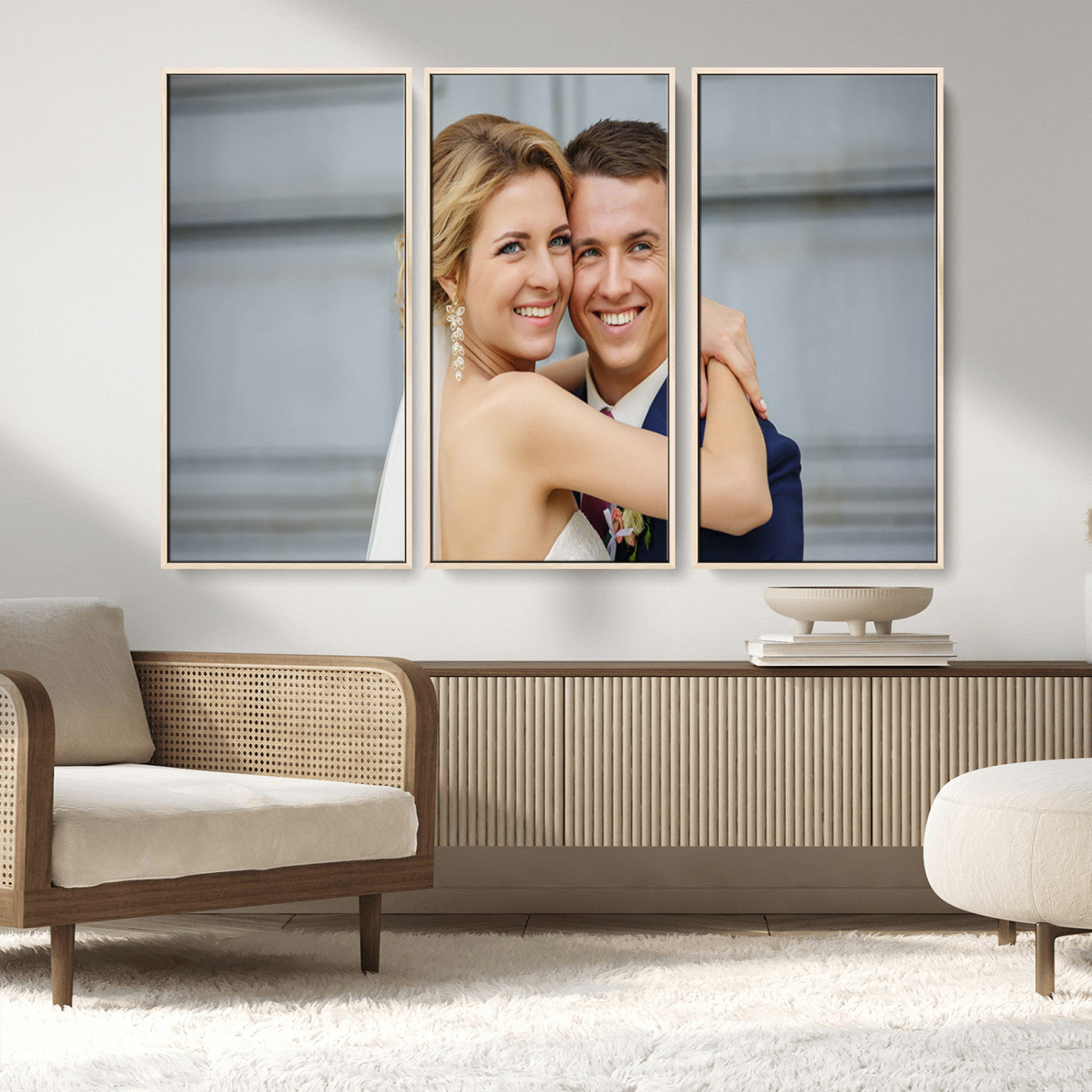 MGV-FC-48X32-3P - Create Your Own Photo Framed Canvas Print - Custom Personalized Wall Art Print for Gift