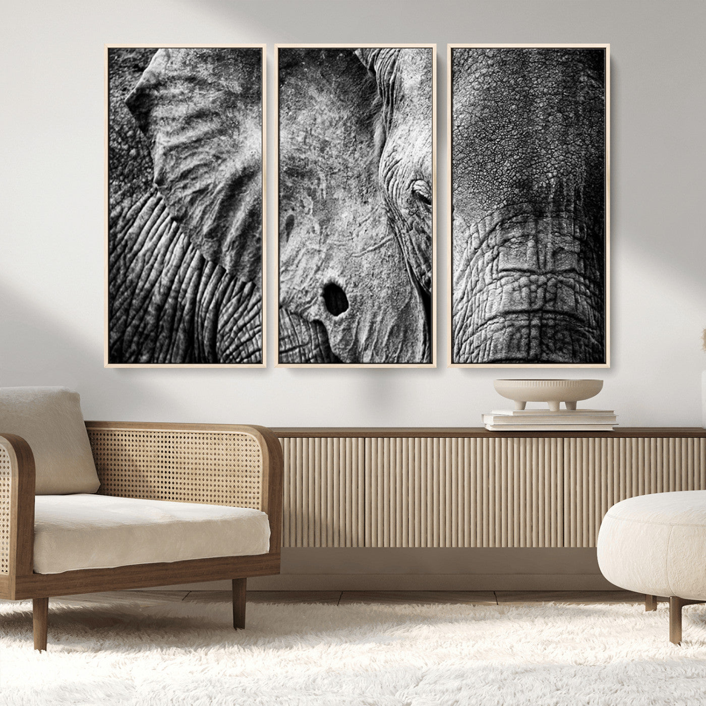 MGV-FC-48X32-3P - Wild Old Elephant Wall Art Canvas Print