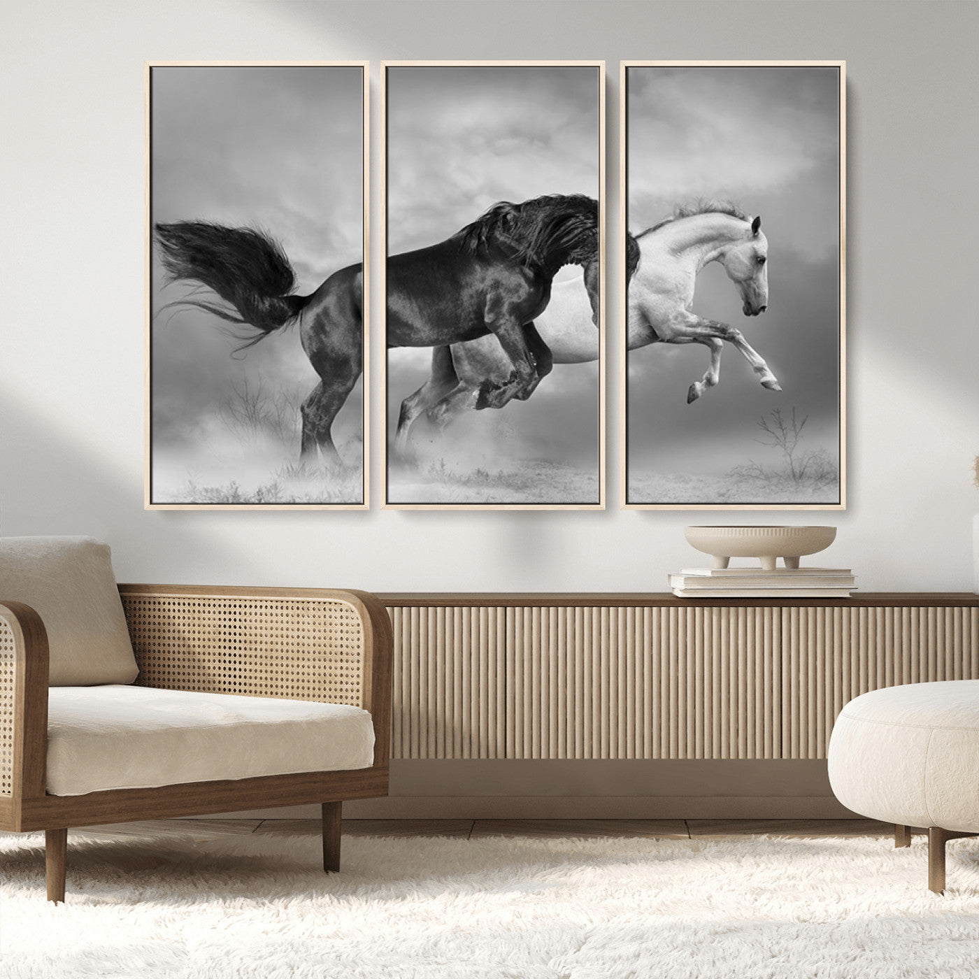 MGV-FC-48X32-3P - Wild Horses Wall Art Canvas Print