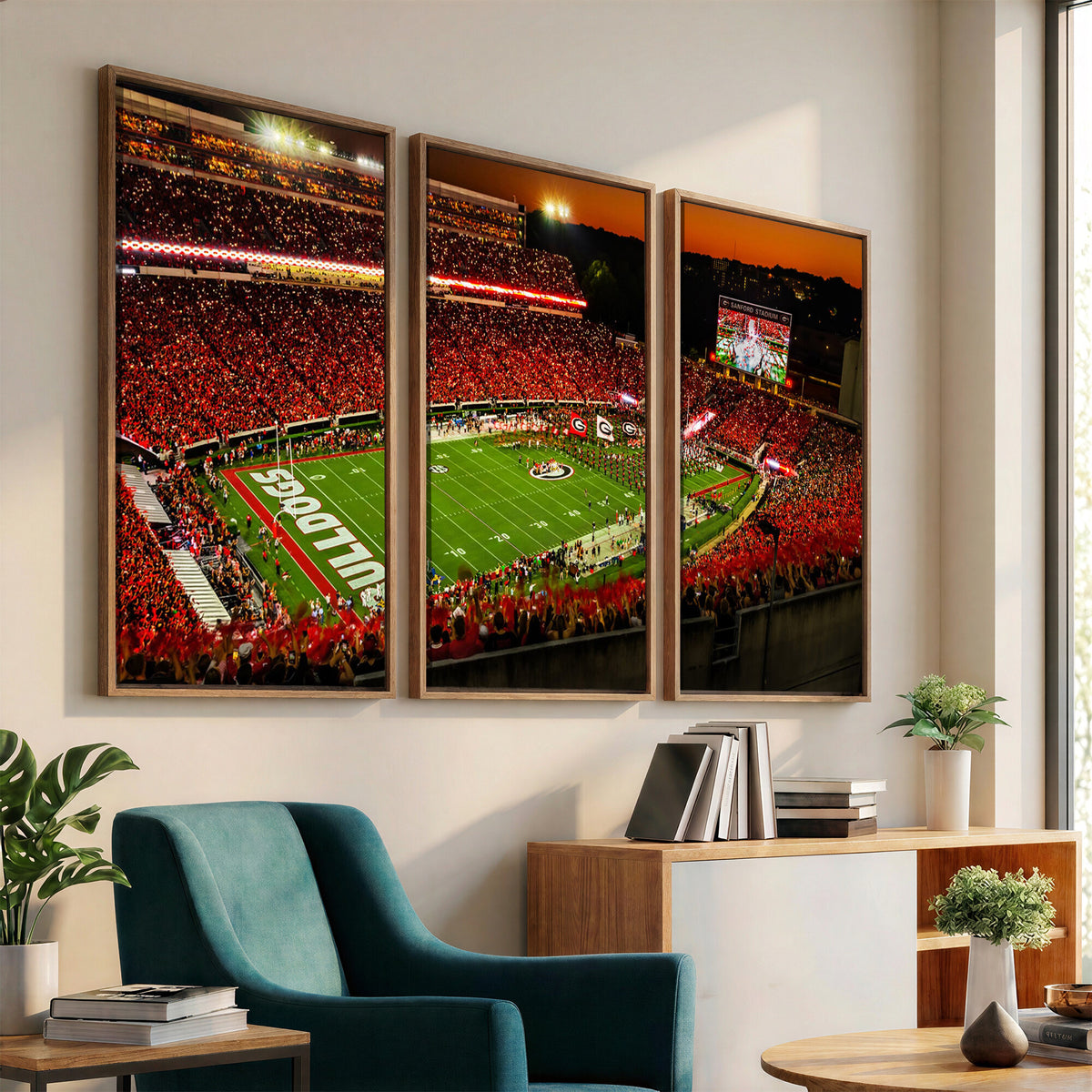 48894104-MGV-CV-36X24 - Georgia Bulldogs Stadium Wall Art Canvas Print, Sanford Stadium