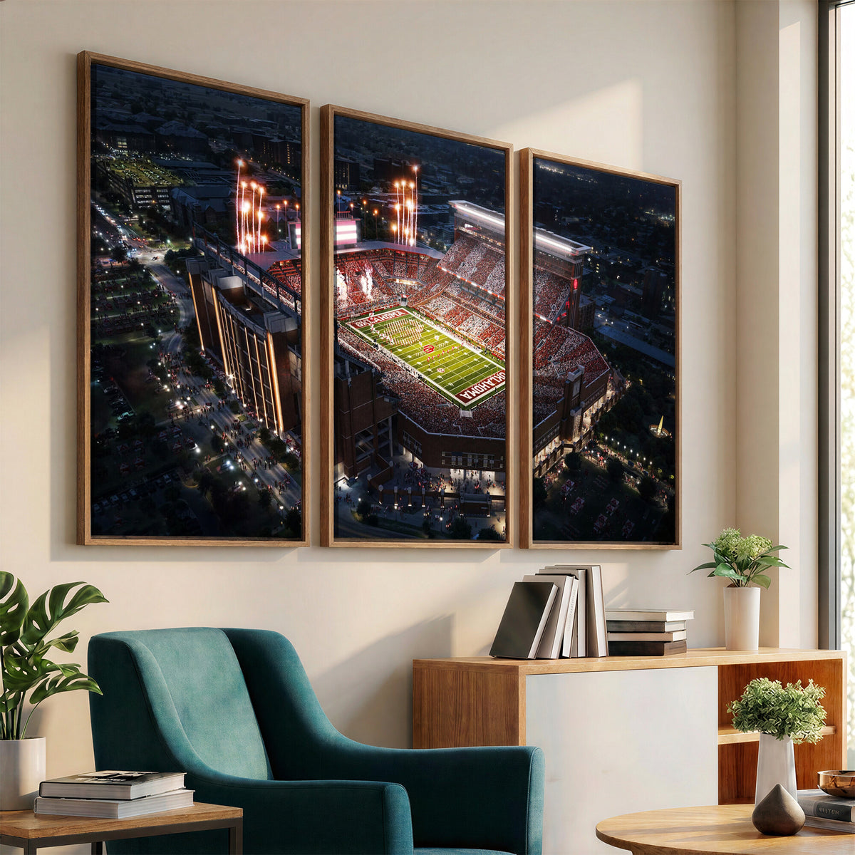 16867141-MGV-CV-36X24 - Oklahoma Memorial Stadium, Gaylord Memorial Stadium Wall Art