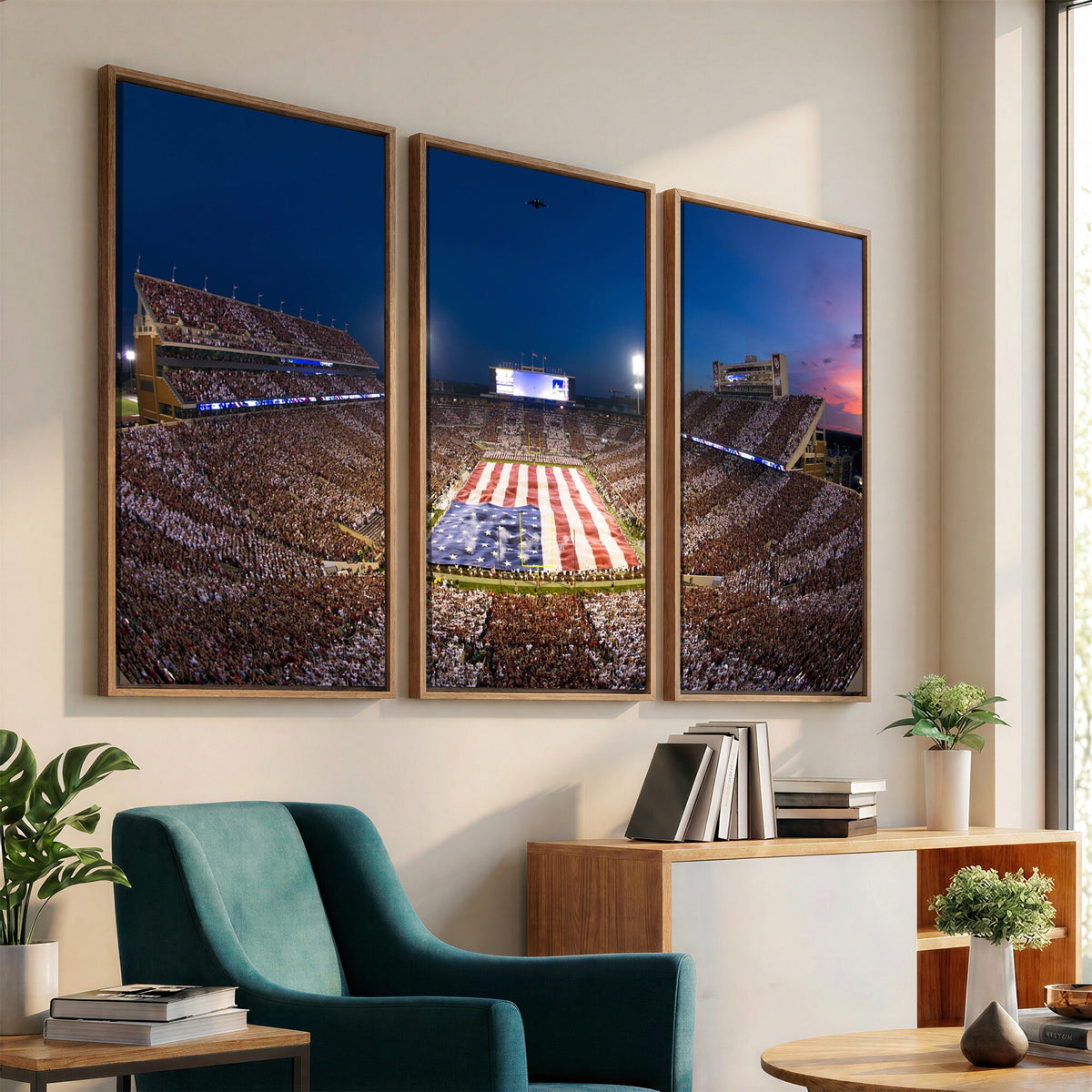 12979182-MGV-CV-36X24 - Oklahoma Sooners Memorial Stadium Wall Art Canvas Print