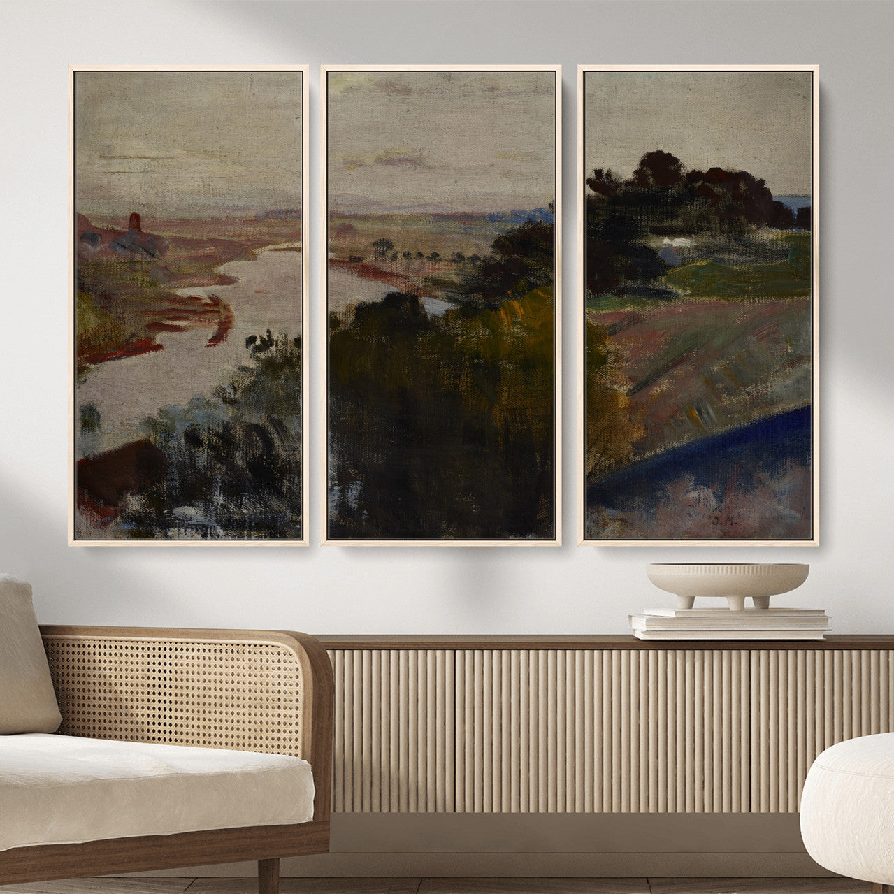 55507874-MGV-CV-36X24 - Jacek Malczewski Landscape at the Vistula Wall Art Canvas Print
