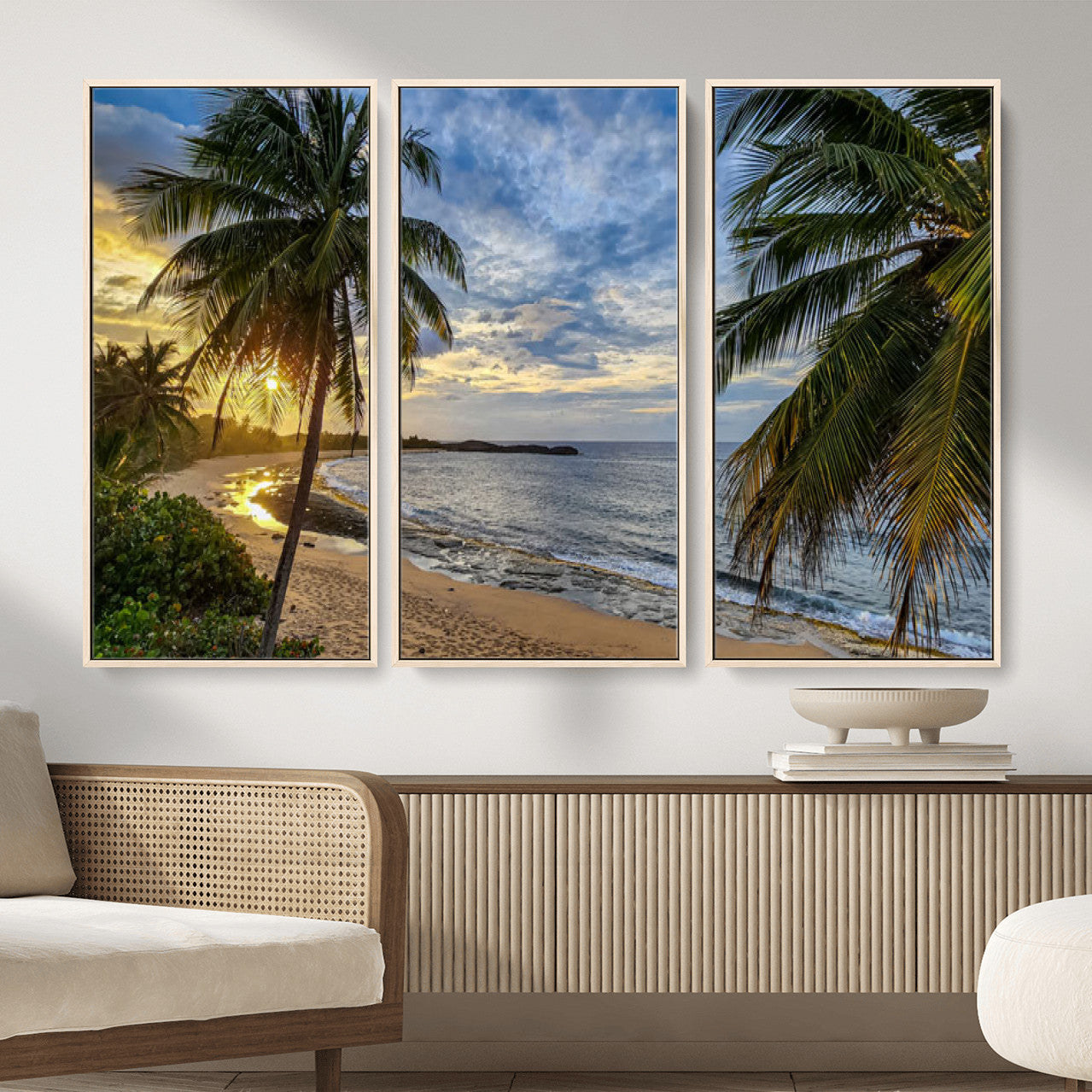 40002010-MGV-CV-36X24 - Mar Chiquita Beach Puerto Rico Canvas Wall Art, Manati Caribbean Coastal Photography Print, Tropical Ocean Sunset Decor