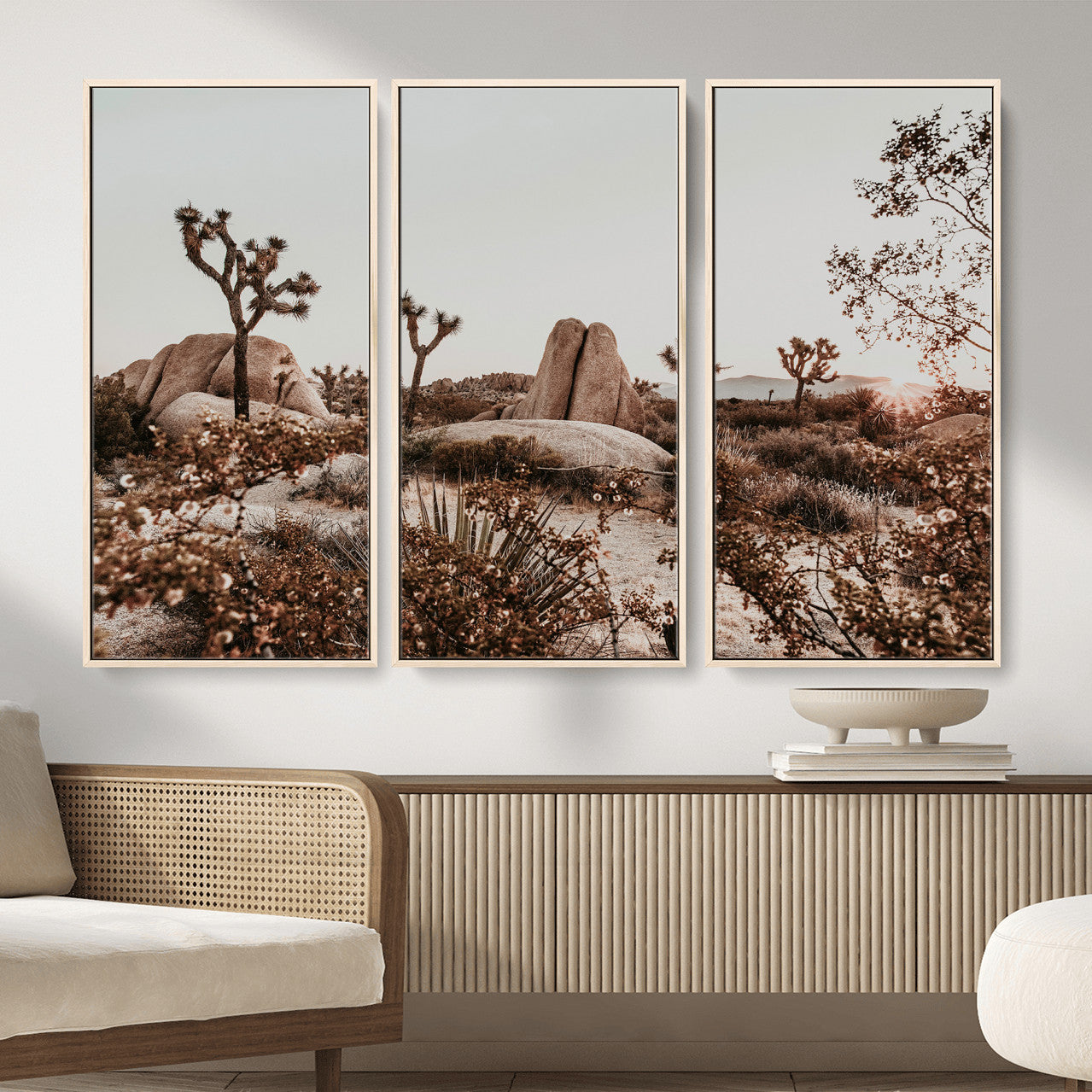 75778944-MGV-CV-36X24 - Joshua Tree Desert Canvas Wall Art Print - Desert Landscape Photography, Boho Southwest Wall Decor, Nature Canvas - Ready to Hang