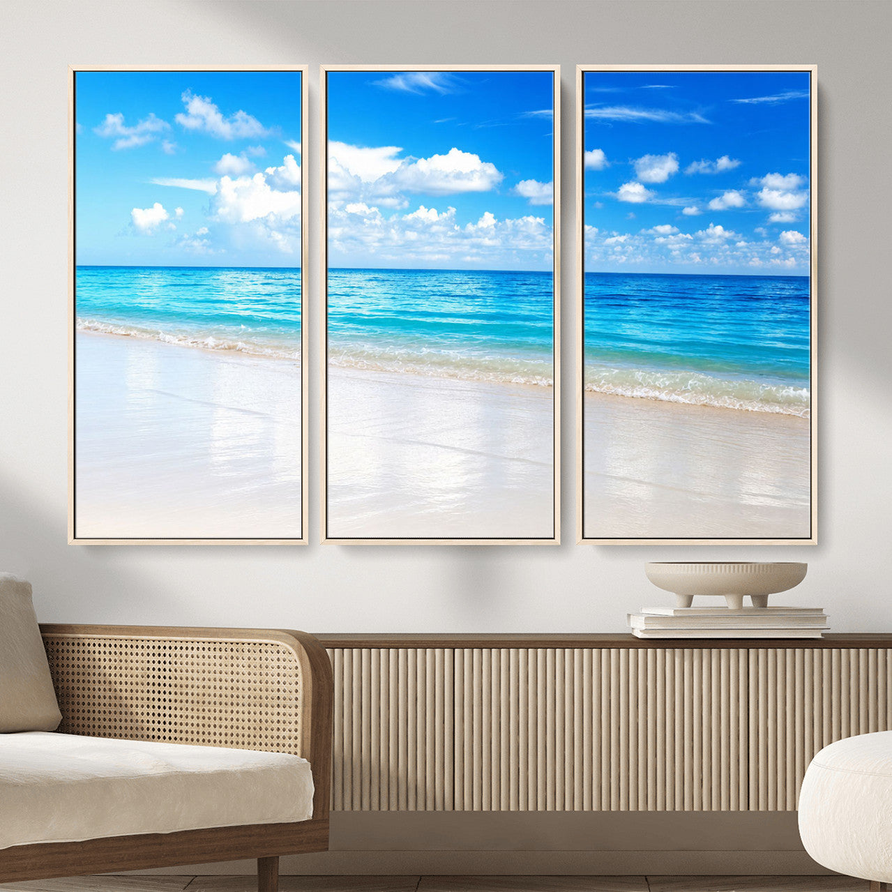 67491909-MGV-CV-36X24 - Tropical Beach Ocean Wall Art Canvas Print for Home Decor