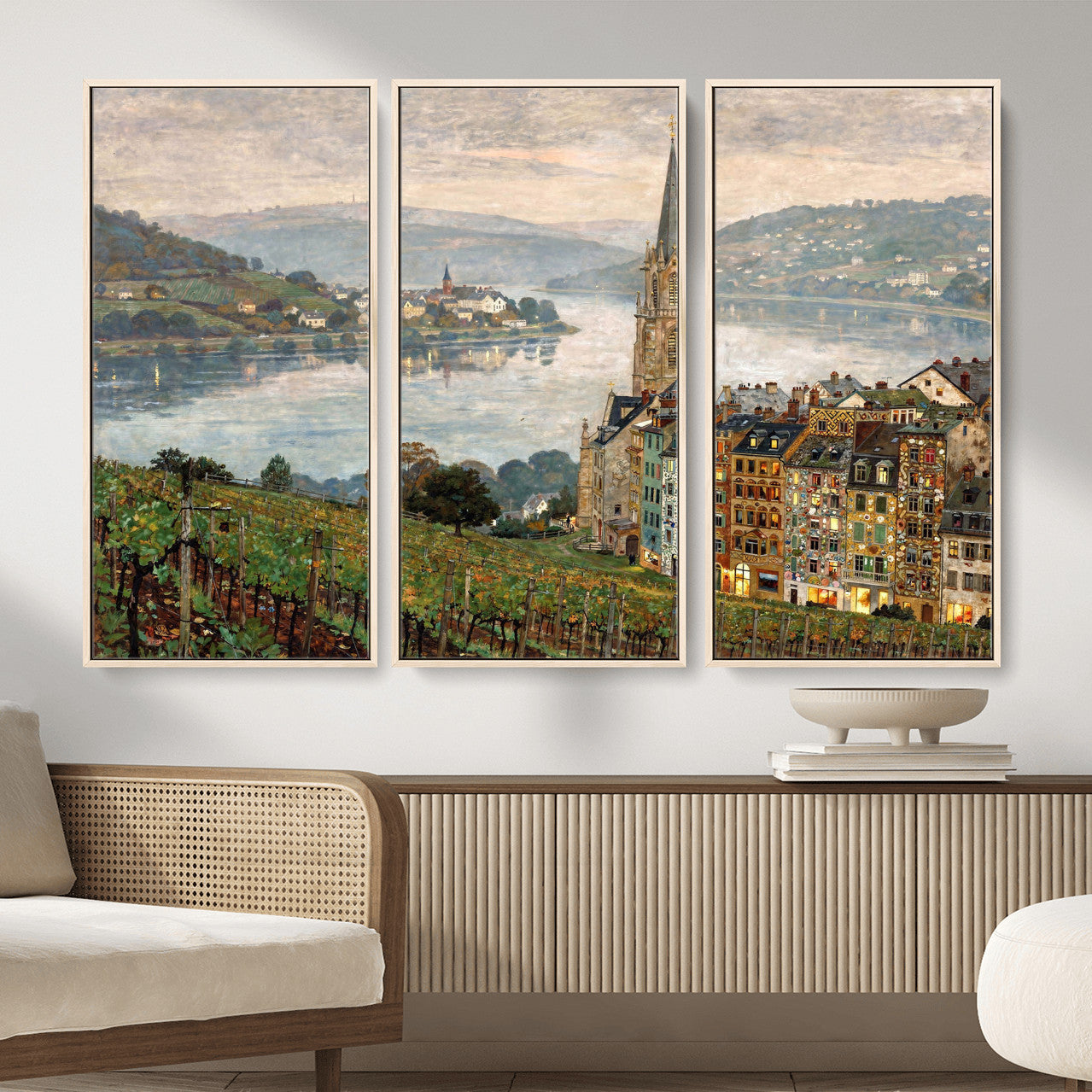 62626662-MGV-CV-36X24 - Mosel City Mosel River by Nicolai Astudin Wall Art Canvas Print
