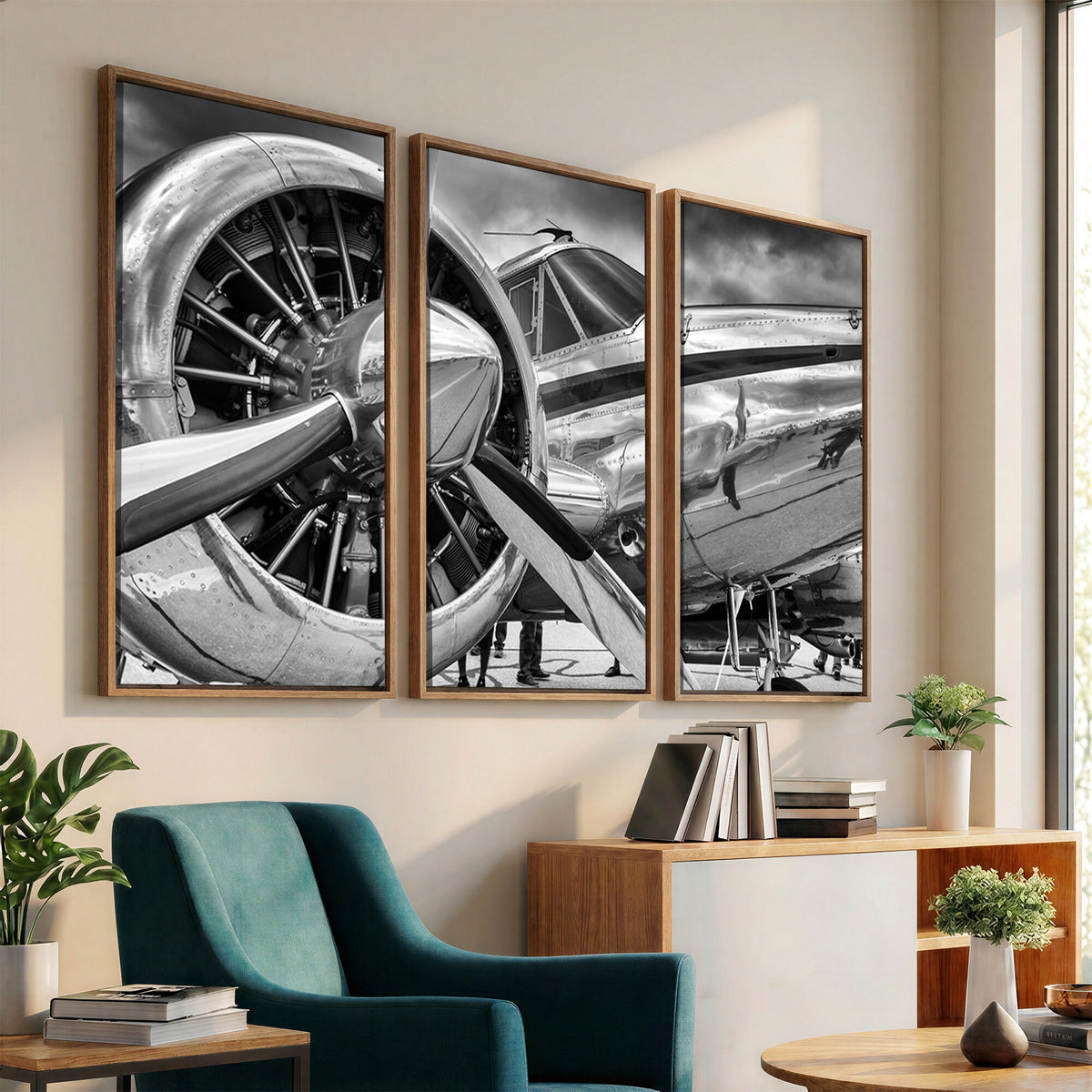 40672-MGV-CV-36X24 - Vintage Antique Airplane Wall Art Canvas Print