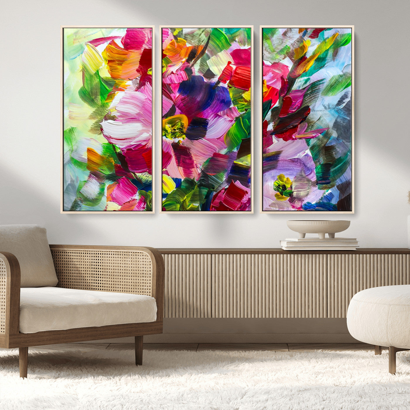 MGV-FC-48X32-3P - Oil Flower Abstract Canvas Print