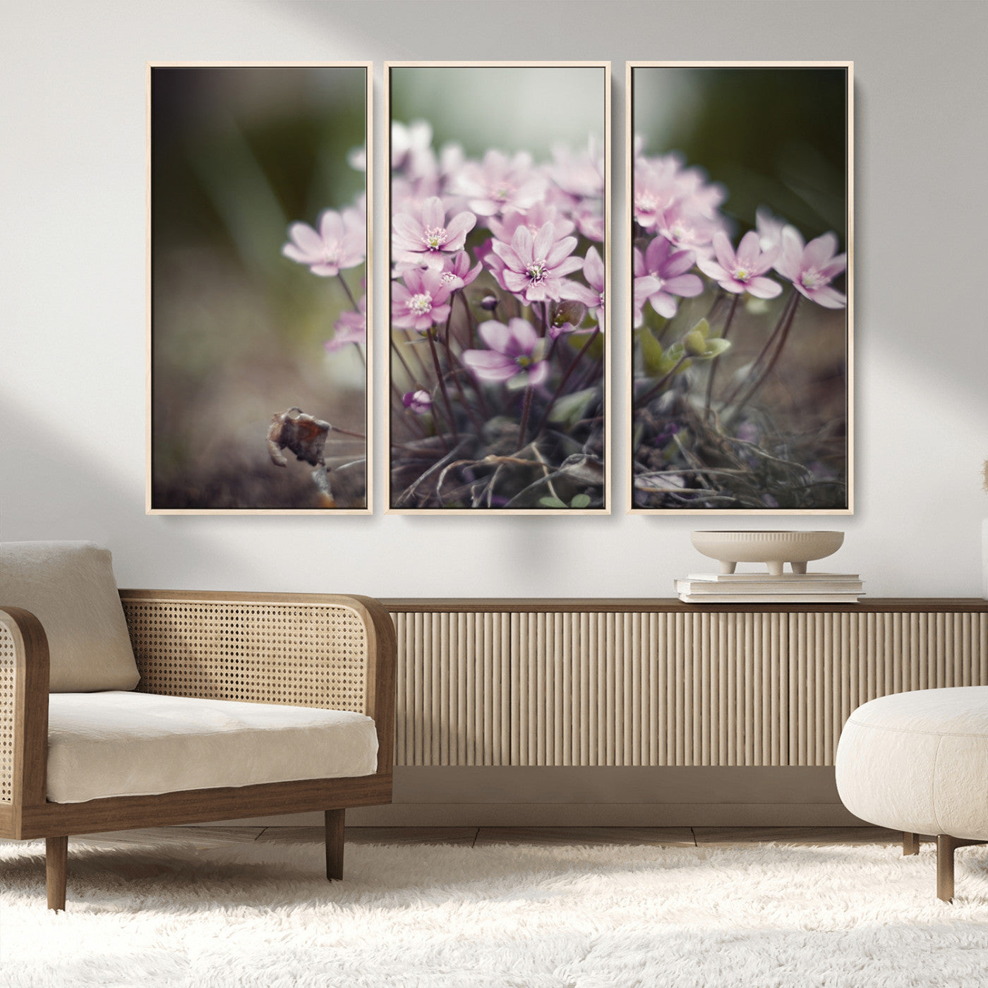 MGV-FC-48X32-3P - Pink Wild Flower Canvas Print