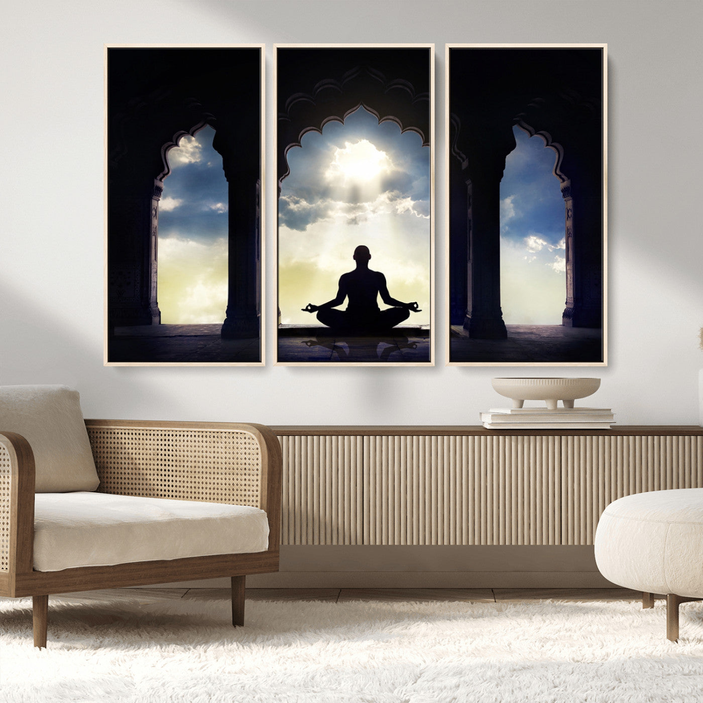 MGV-FC-48X32-3P - Women and Yoga Wall Art Canvas Print