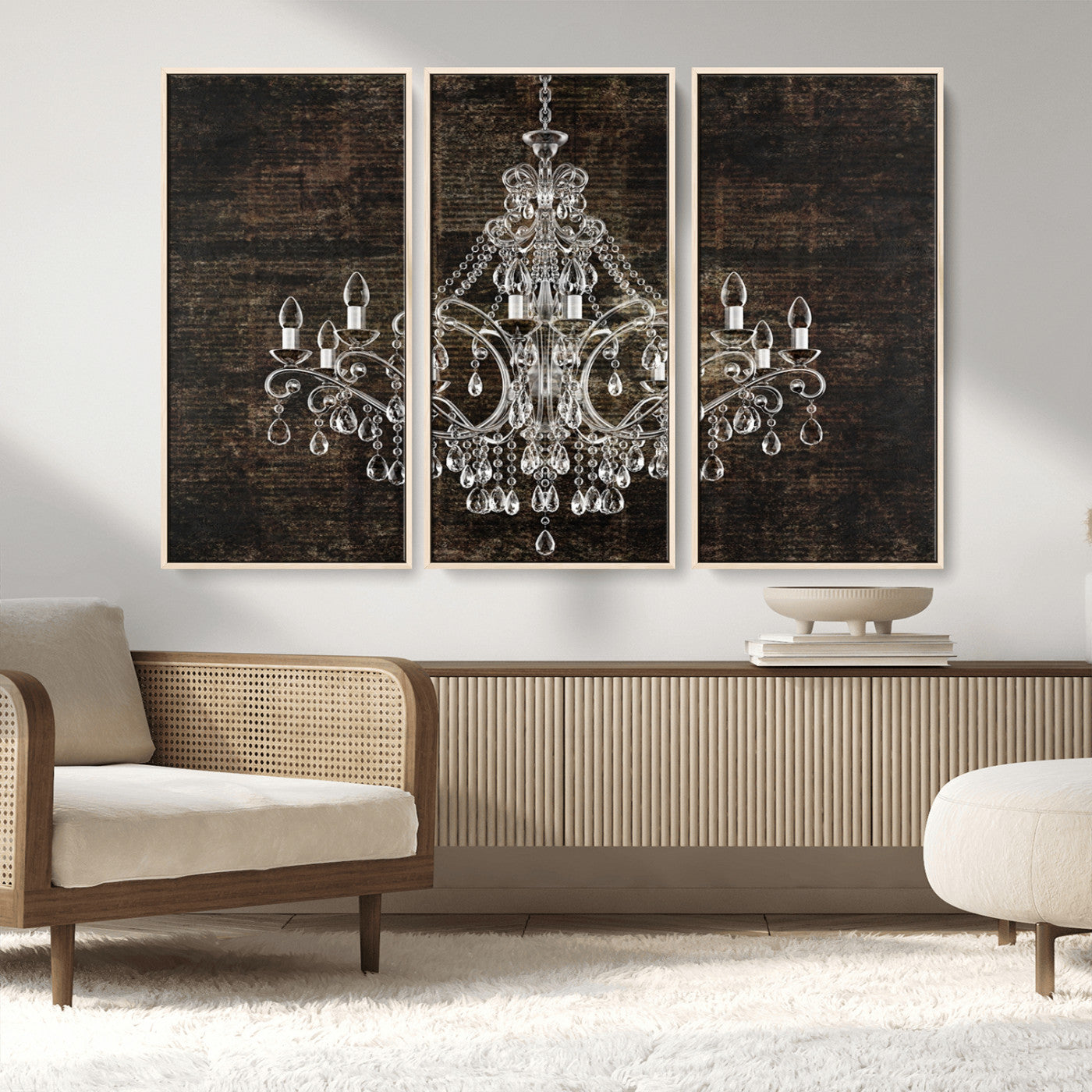 MGV-FC-48X32-3P - Rustic Chandelier Canvas Print