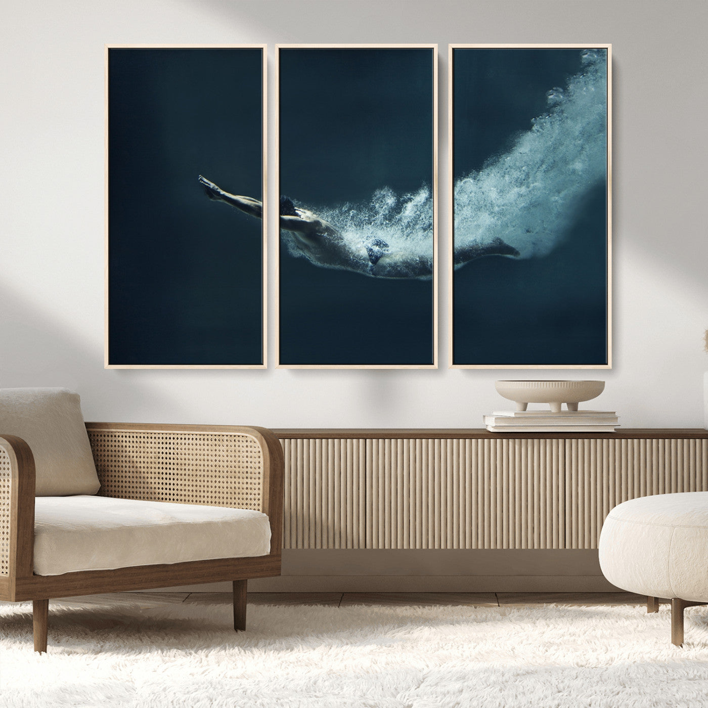 MGV-FC-48X32-3P - Swimmer Wall Art Canvas Print