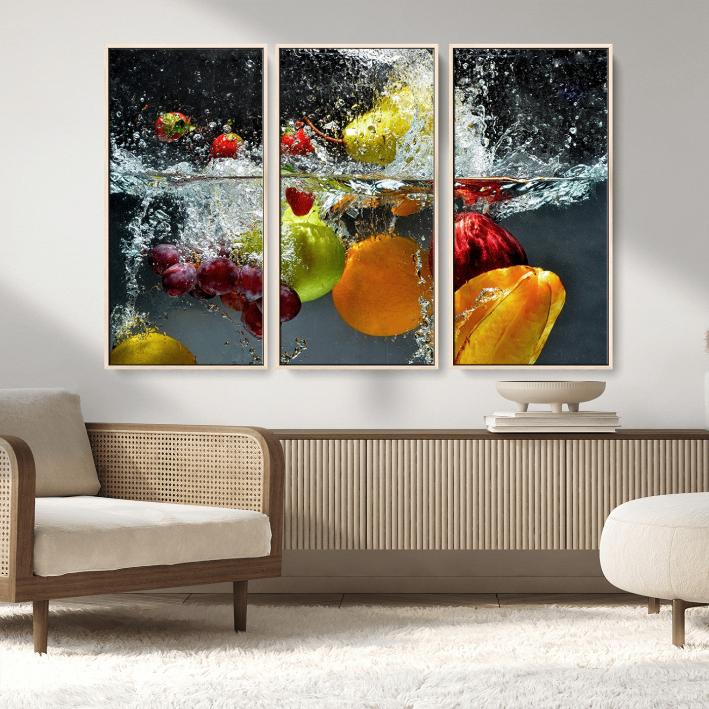 MGV-FC-48X32-3P - Kithen Vegetables World Wall Art Canvas Print