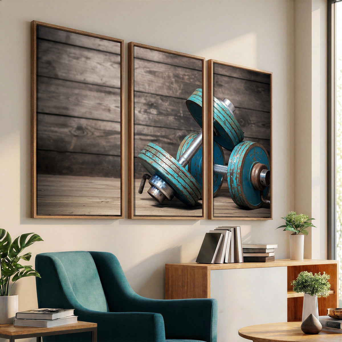 39364-MGV-CV-36X24 - Dumbbell and Sport Wall Art Canvas Print