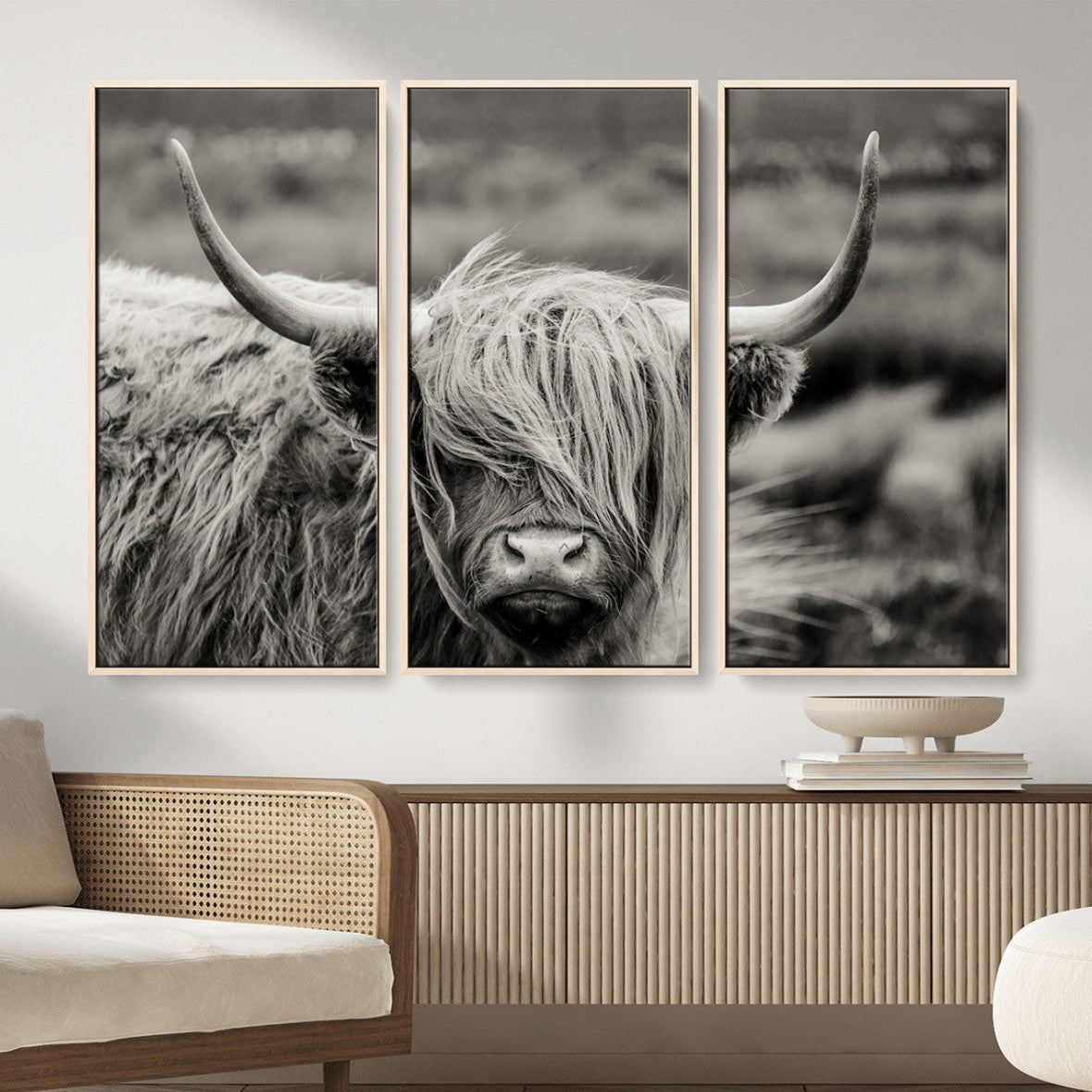 67365-MGV-CV-36X24-Cow Focus Canvas Wall Art Print