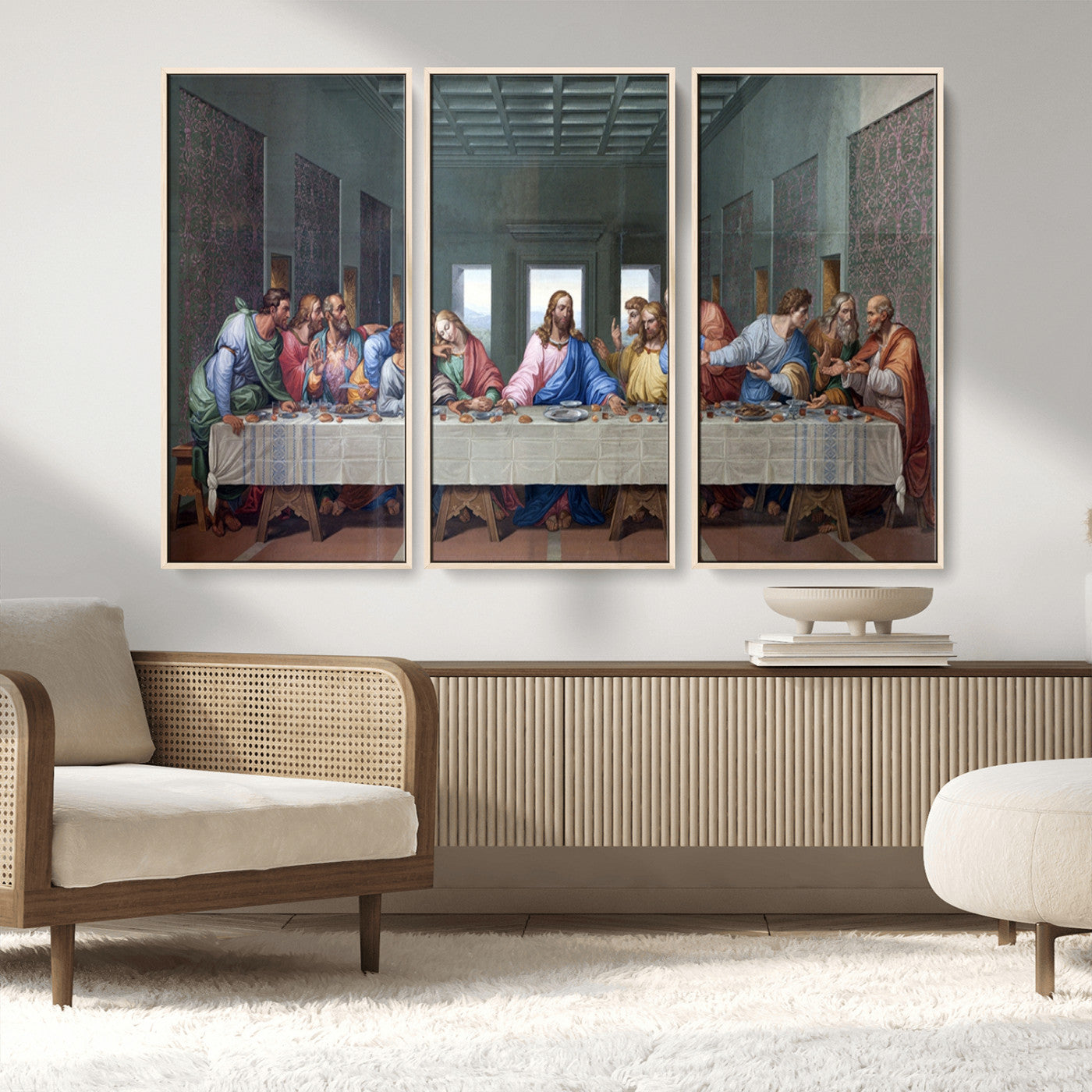 MGV-FC-48X32-3P - The Last Supper Multi Panel Canvas Wall Art