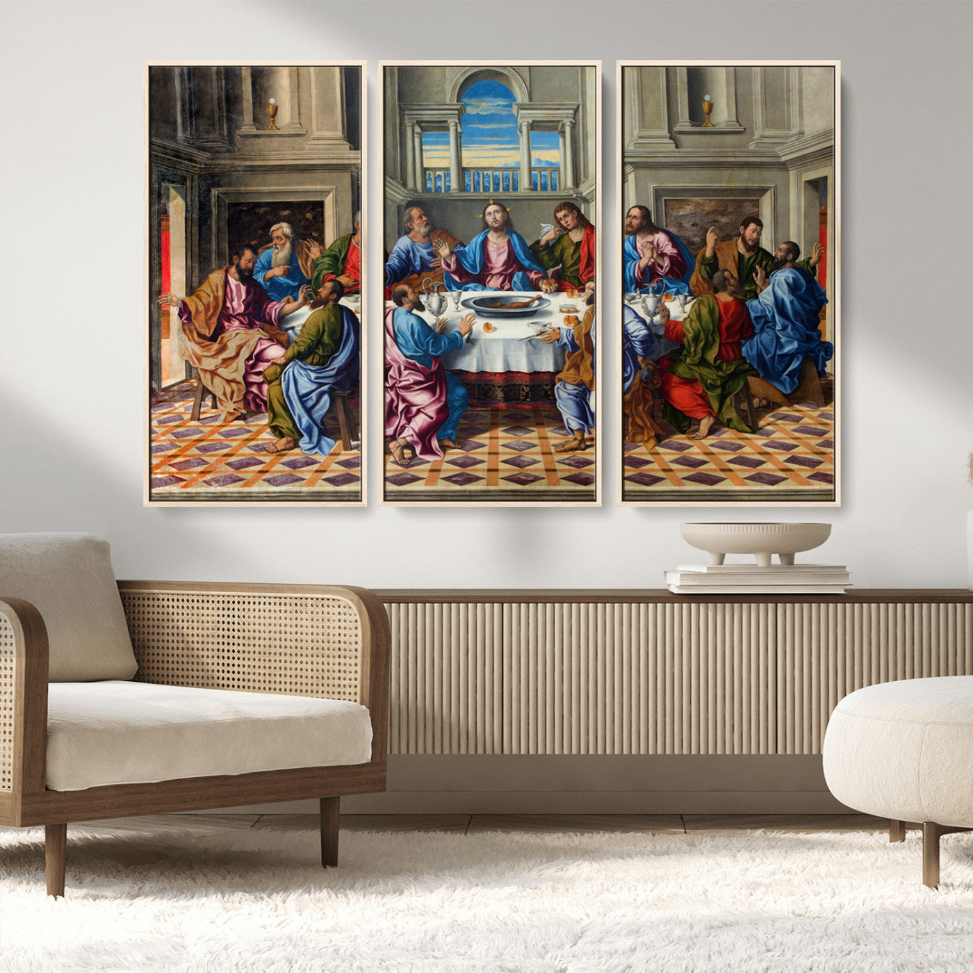 MGV-FC-48X32-3P - The Last Supper Multi Panel Canvas Wall Art
