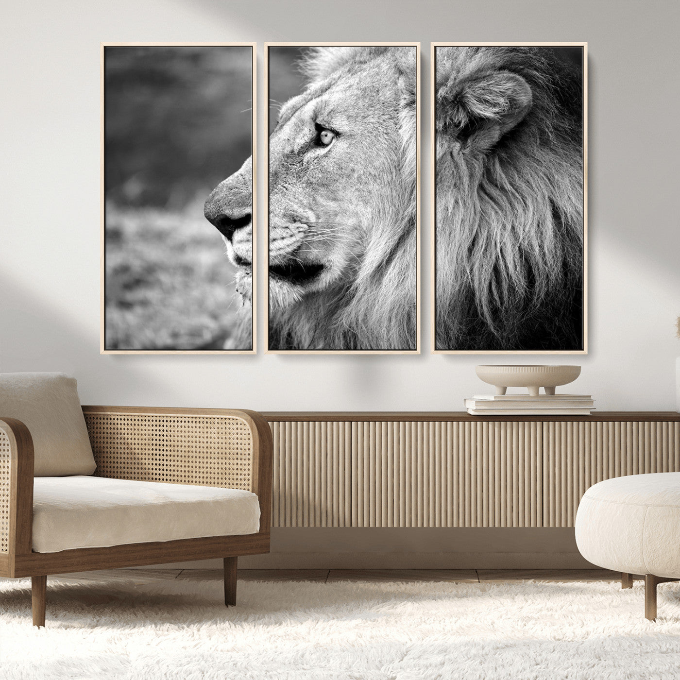 MGV-FC-48X32-3P - African Lion Wall Art Canvas Print