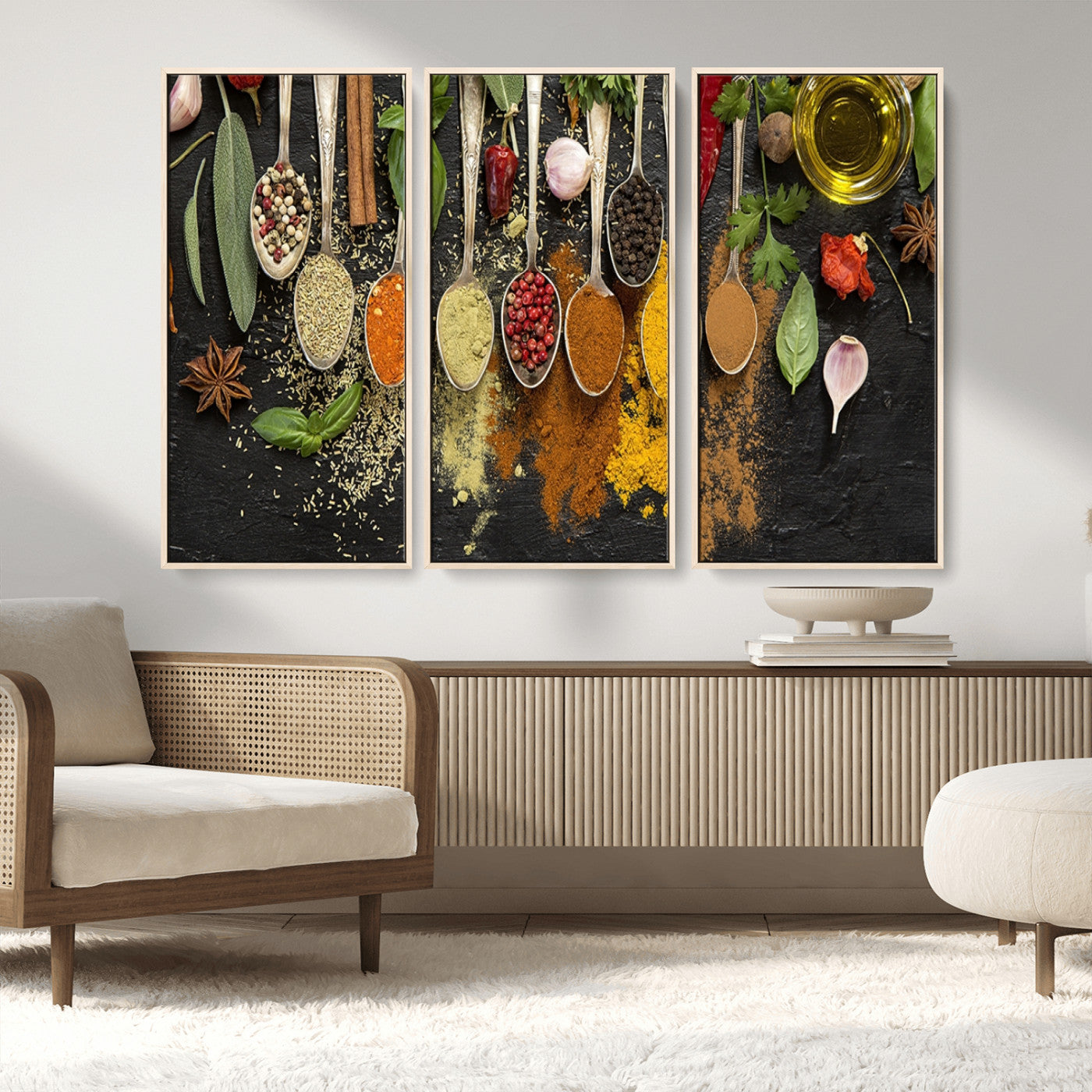 MGV-FC-48X32-3P - Kitchen Spice Wall Art Canvas Print