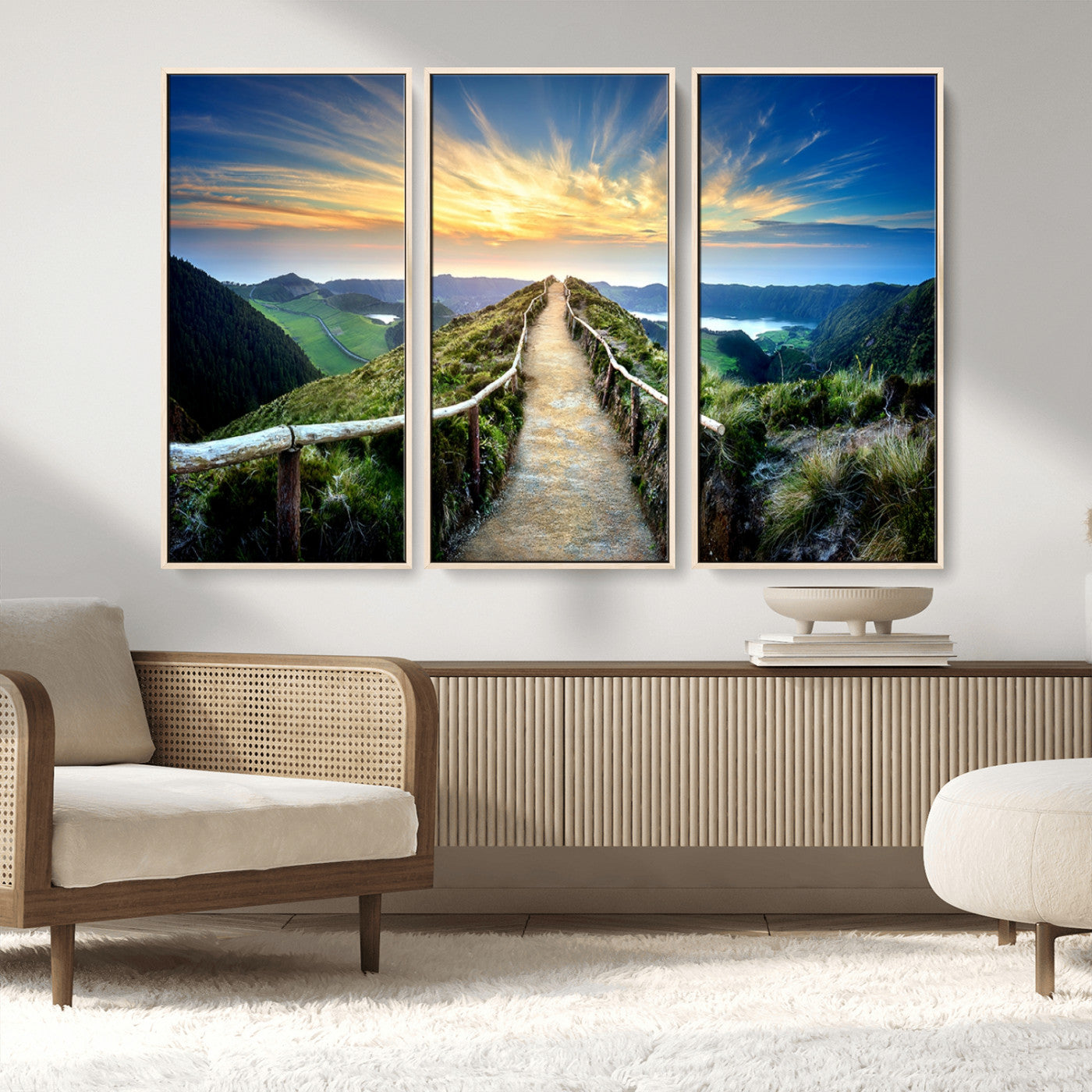 MGV-FC-48X32-3P - Mountain Landscape Wall Art Canvas Print