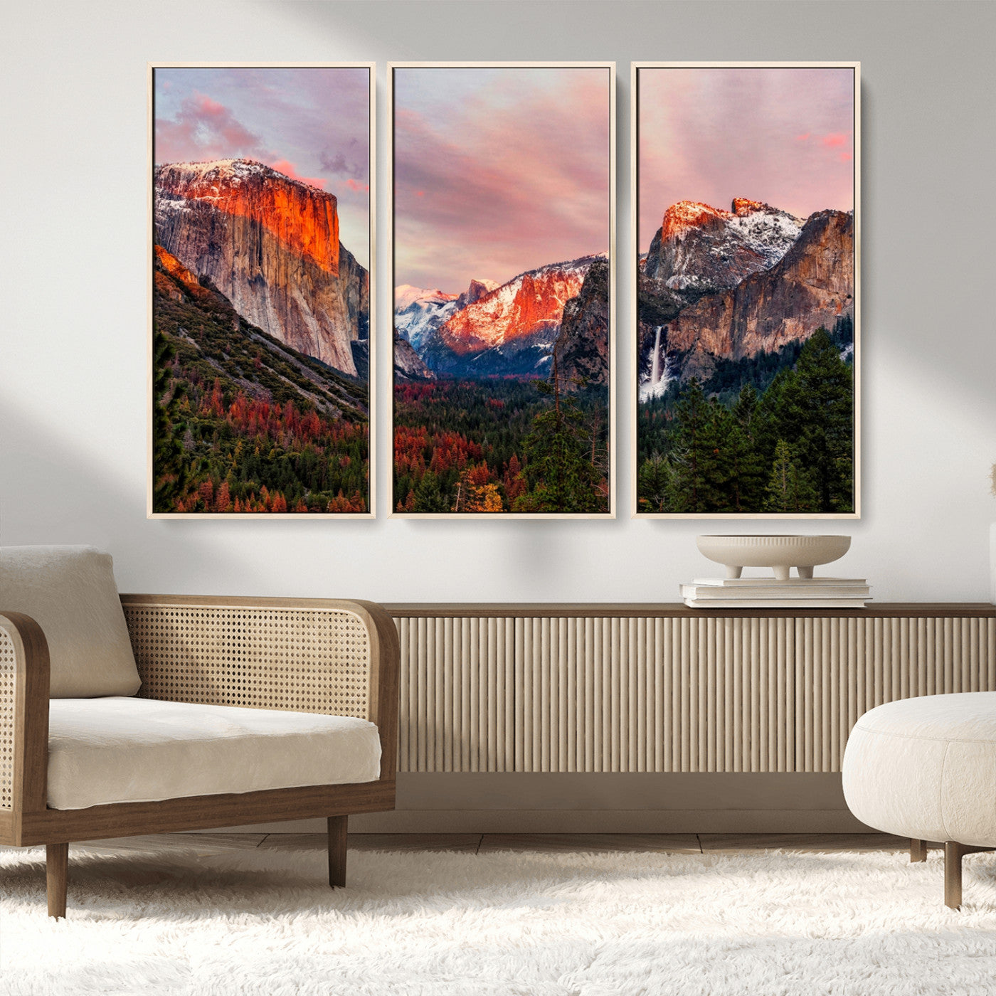 MGV-FC-48X32-3P - Yosemite Half Dome Wall Art Canvas Print El Capitan