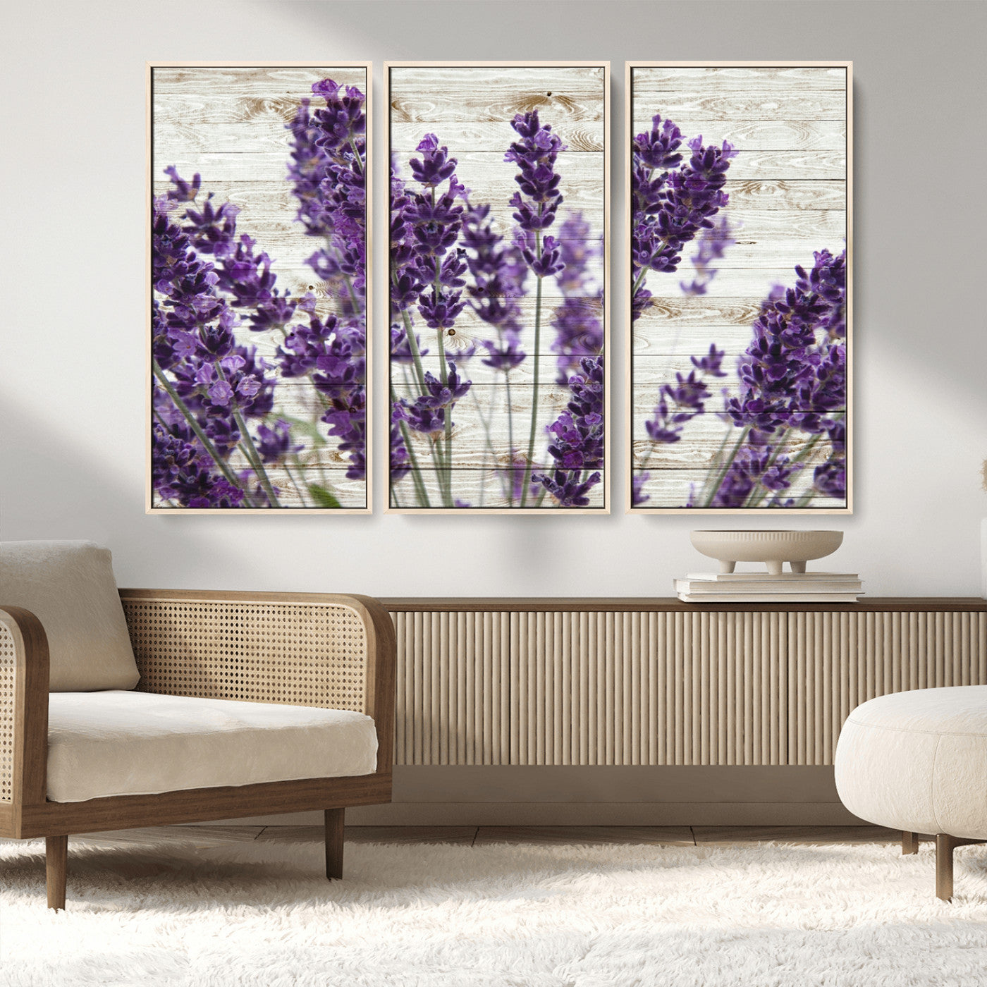 MGV-FC-48X32-3P - Lavender Canvas Wall Art Flower Print