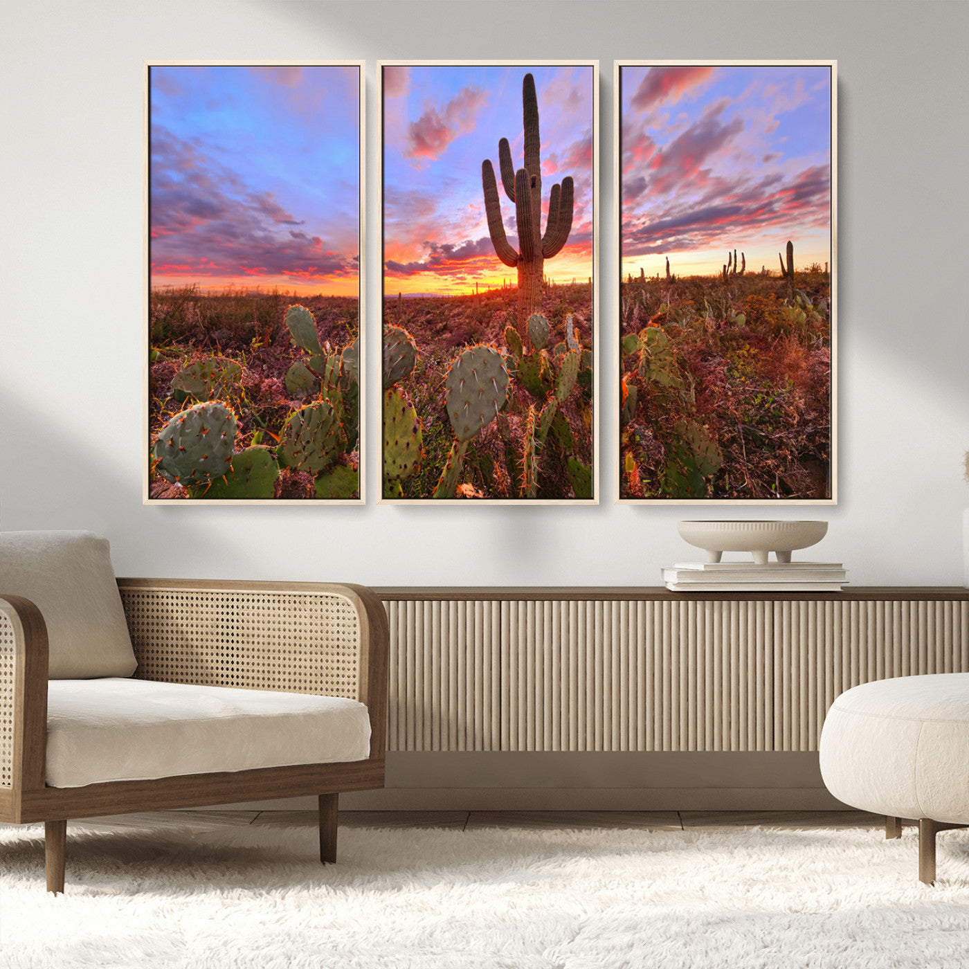 MGV-FC-48X32-3P - Arizona Desert Sunset Wall Art Canvas Print