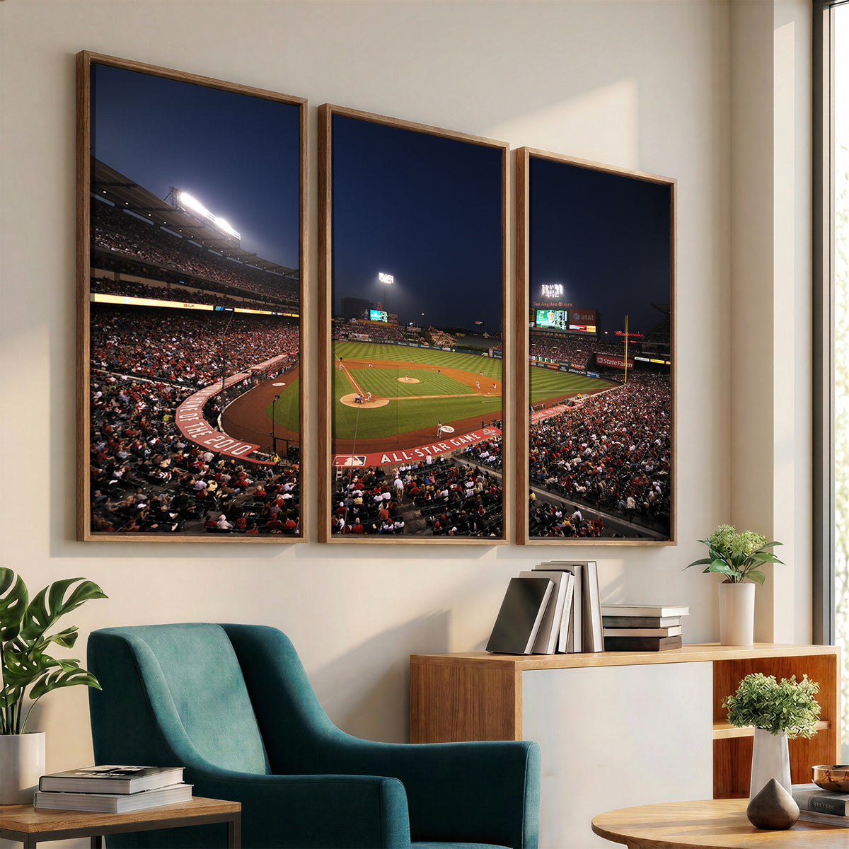 88896-MGV-CV-36X24 - Los Angeles Angels Baseball Team Print, Anaheim Angel Stadium Wall Art