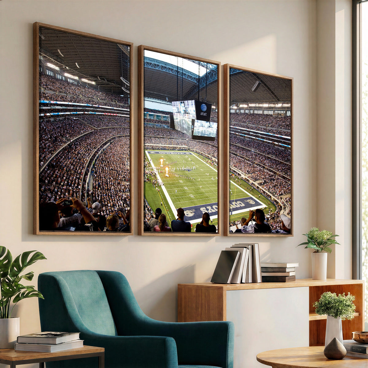 82096-MGV-CV-36X24 - Dallas Cowboys Football Team Print - Arlington AT&T Stadium Wall Art Canvas Print