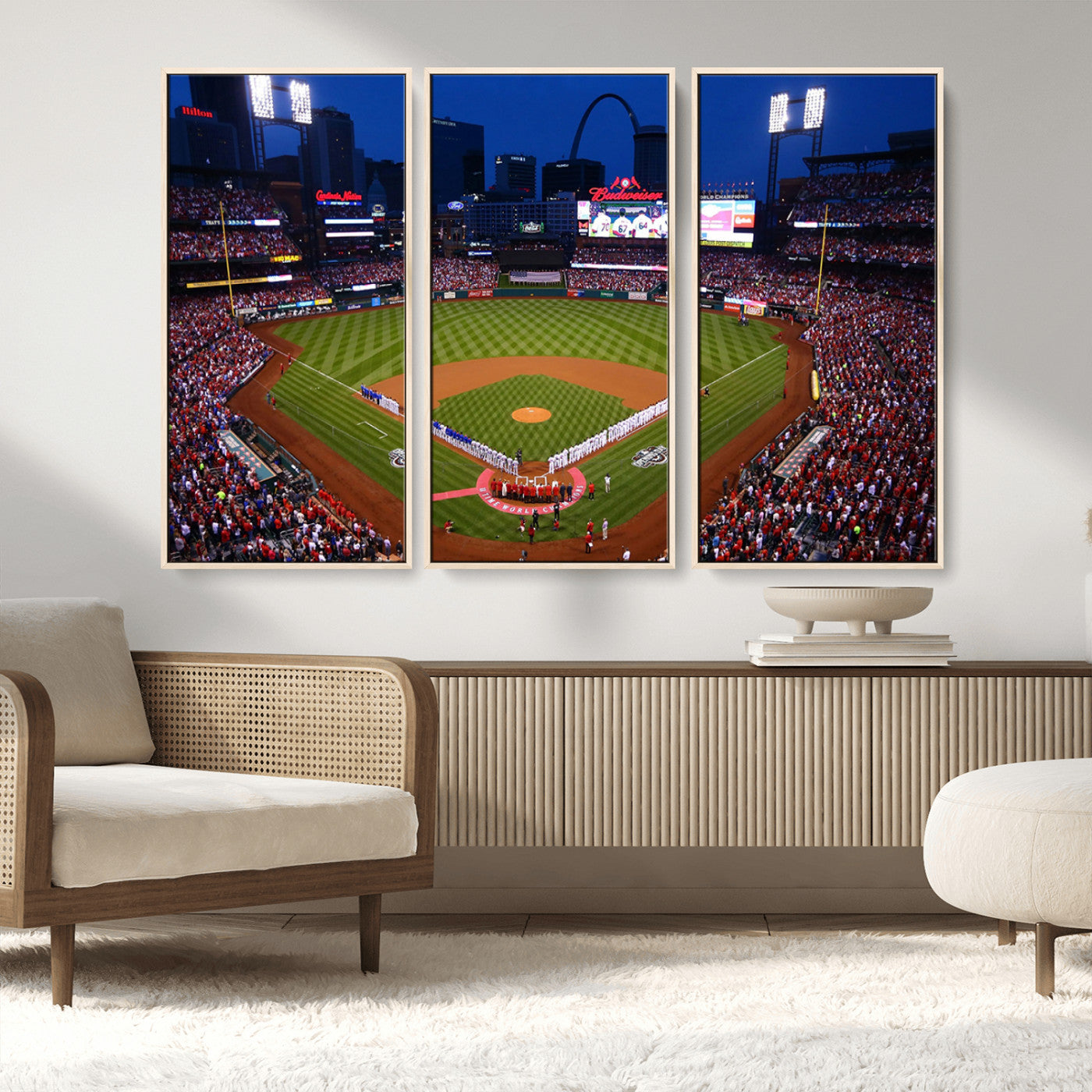 MGV-FC-48X32-3P - St. Louis Cardinals Baseball Team Print - Busch Stadium Wall Art Canvas Print