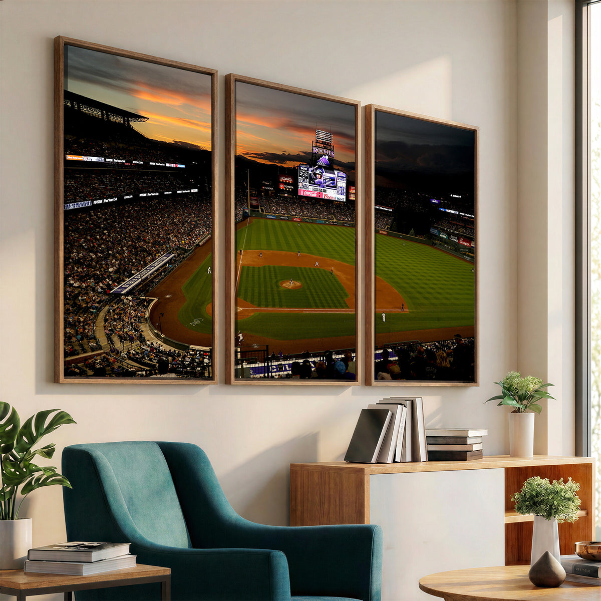 57060-MGV-CV-36X24 - Colorado Rockies Coors Field Wall Art Canvas Print - MLB Baseball Stadium