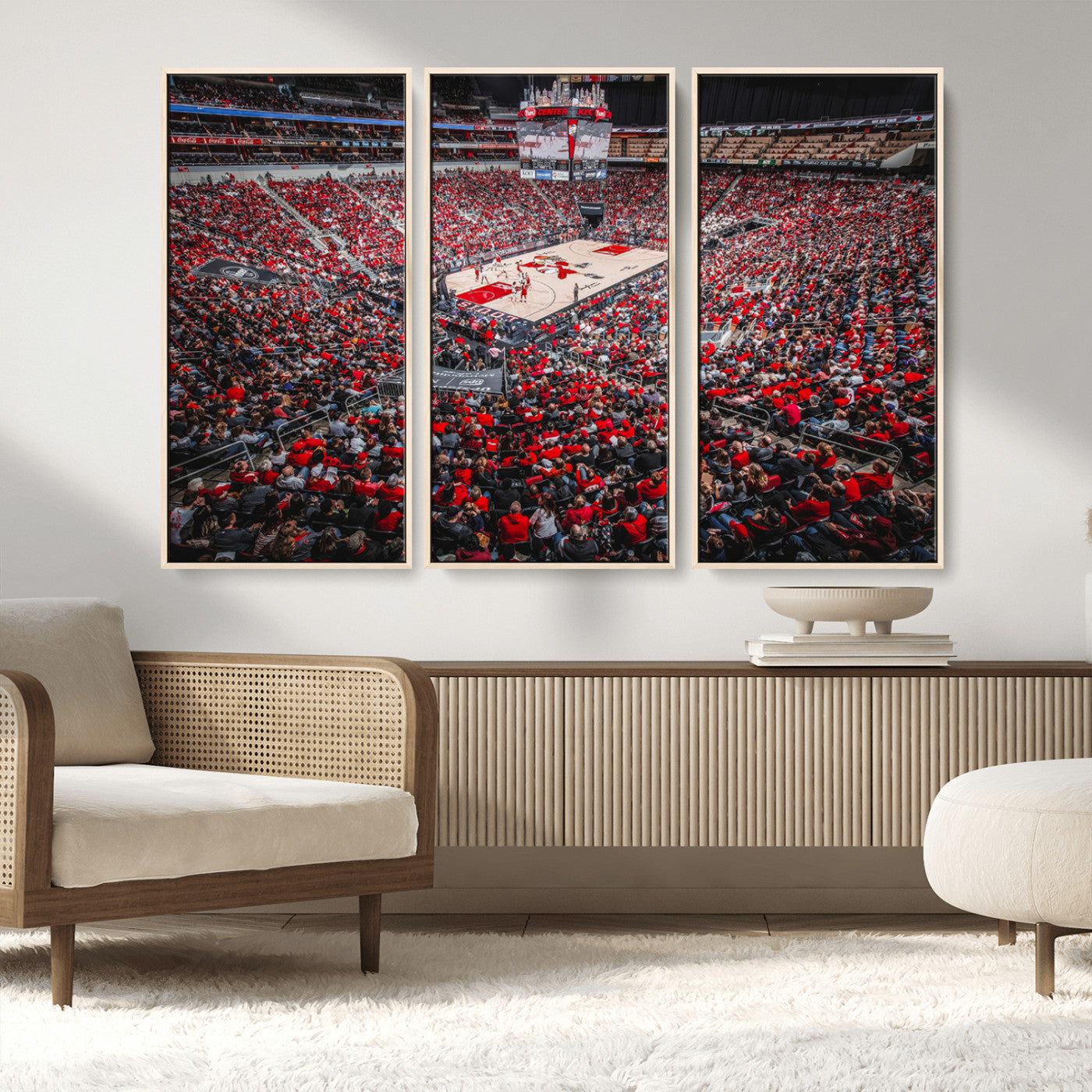 MGV-FC-48X32-3P - Louisville Cardinals Basketball Print Canvas - Louisville KFC Yum Center Arena Wall Art Canvas Print