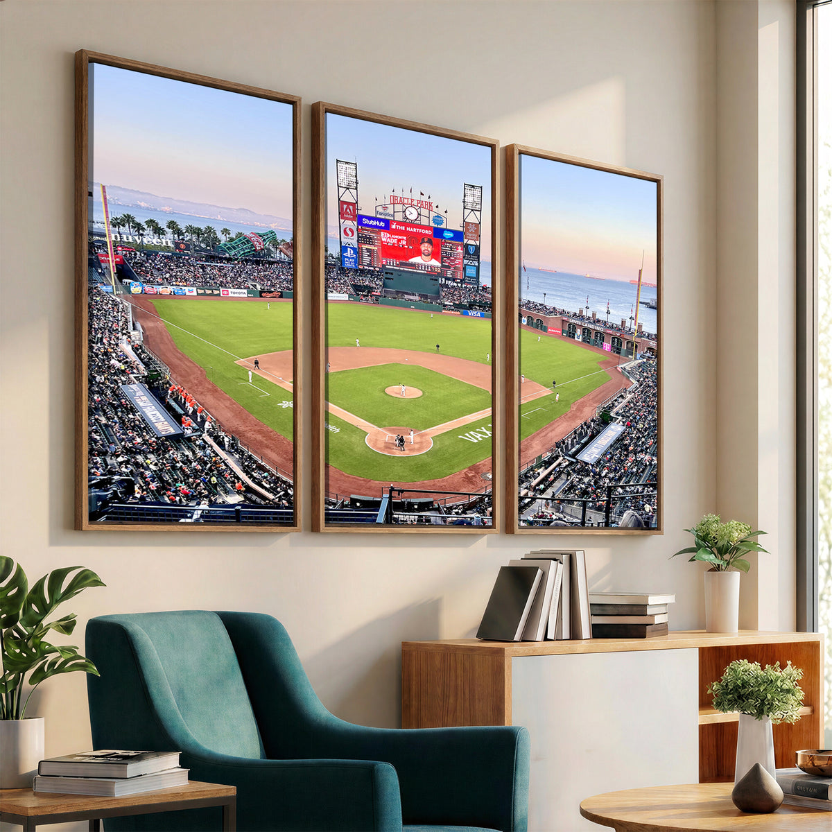 16055-MGV-CV-36X24 - San Francisco Giants Baseball Team Print, Oracle Park