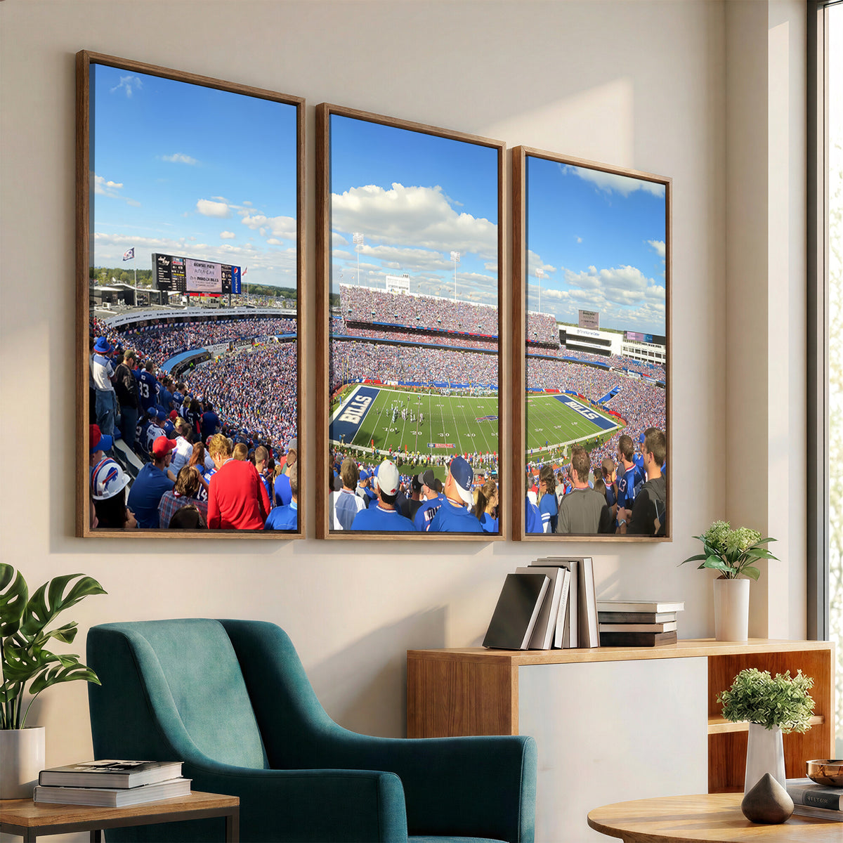 35302-MGV-CV-36X24 - Buffalo Bills NFL Football Team Print, Game Day at Buffalo Highmark Stadium