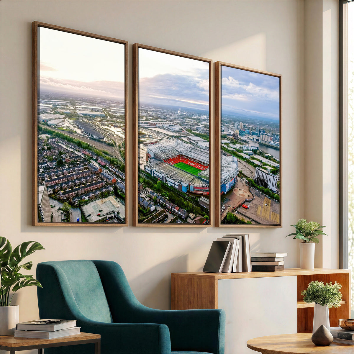 85657-MGV-CV-36X24 - Old Trafford Manchester United Stadium Wall Art Canvas Print