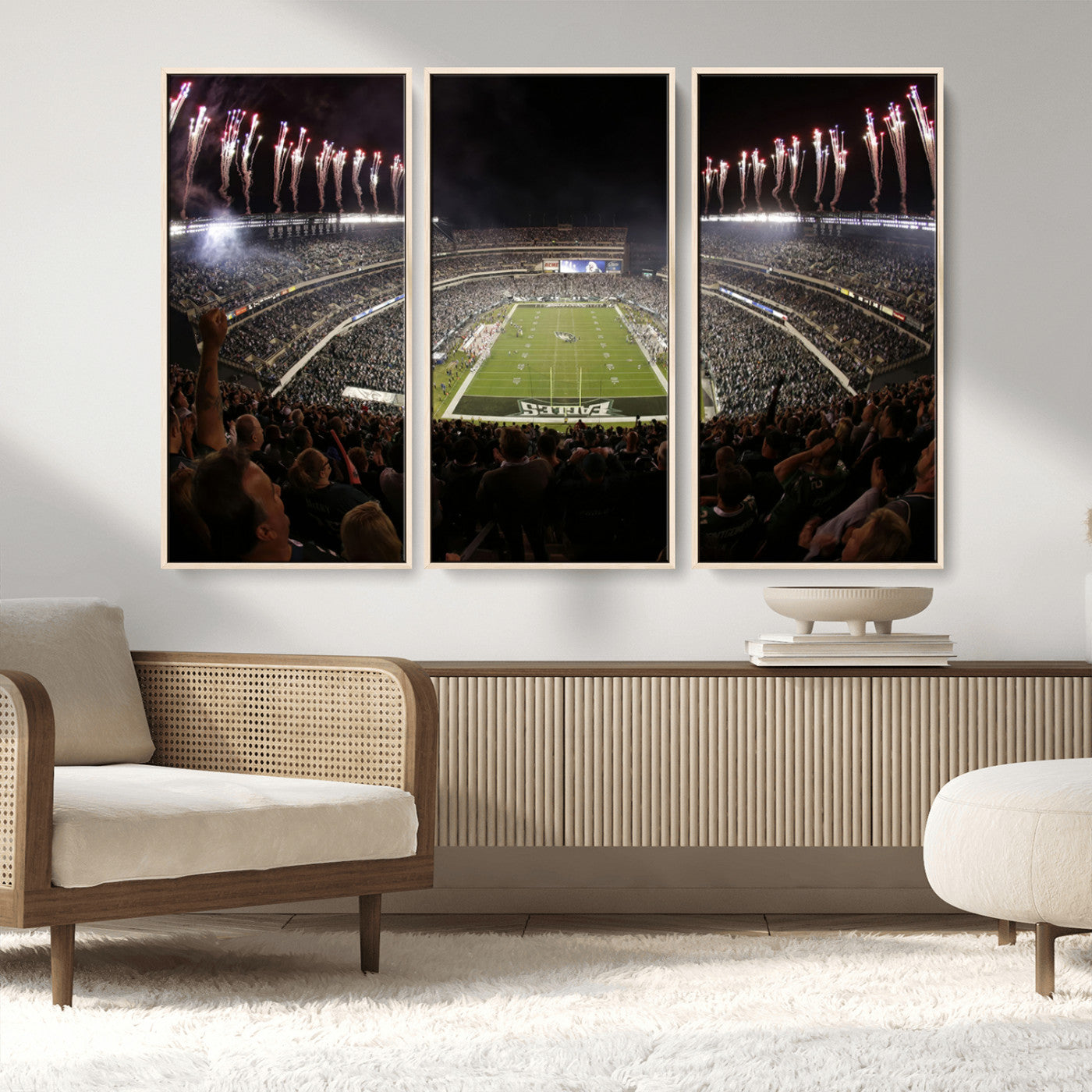 MGV-FC-48X32-3P - Eagles Field Stadium Wall Art - Philadelphia Eagles Football Team Print - Philadelphia Lincoln