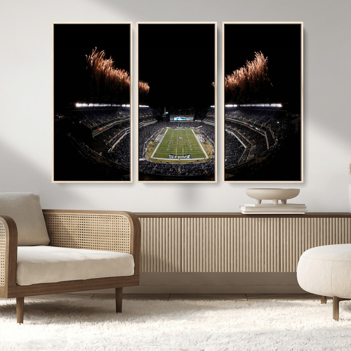 MGV-FC-48X32-3P - Eagles Field Stadium Wall Art | Philadelphia Eagles Football Team Print - Philadelphia Lincoln