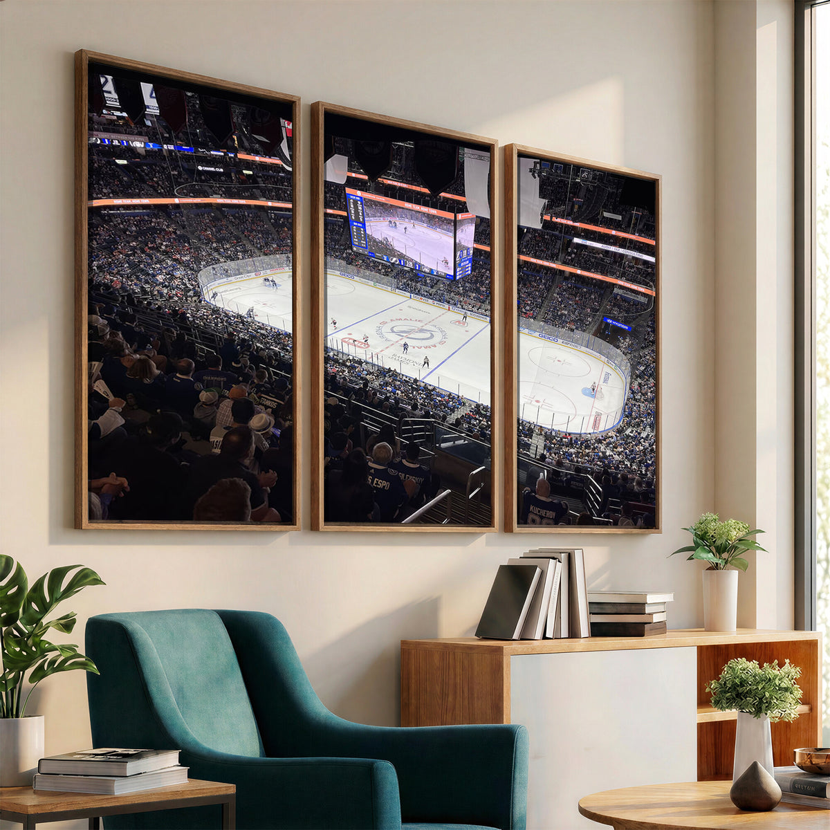51641-MGV-CV-36X24 - Amalie Arena Florida Wall Art Canvas Print, NHL Hockey, Framed and Ready to Hang