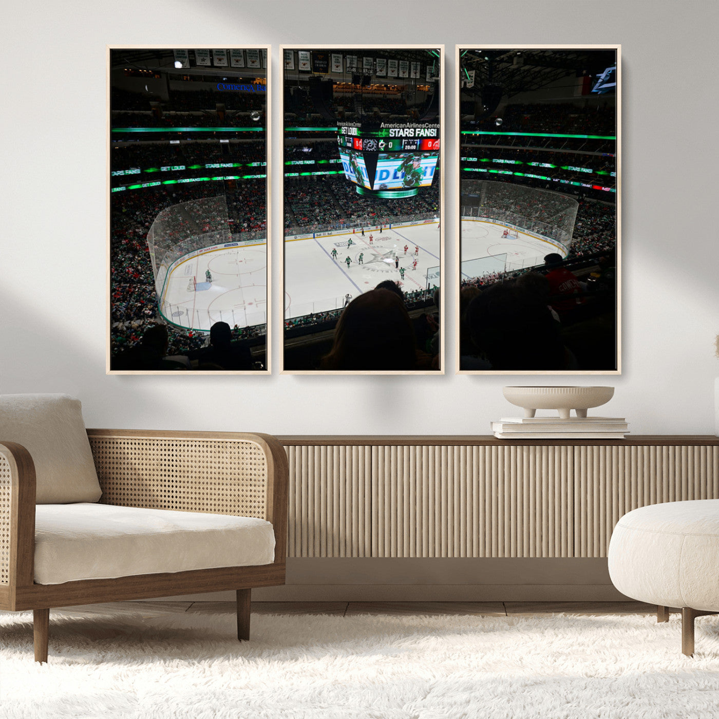MGV-FC-48X32-3P - American Airlines Center Dallas Stars Wall Art Canvas Print - Dallas Hockey Arena Stadium Print