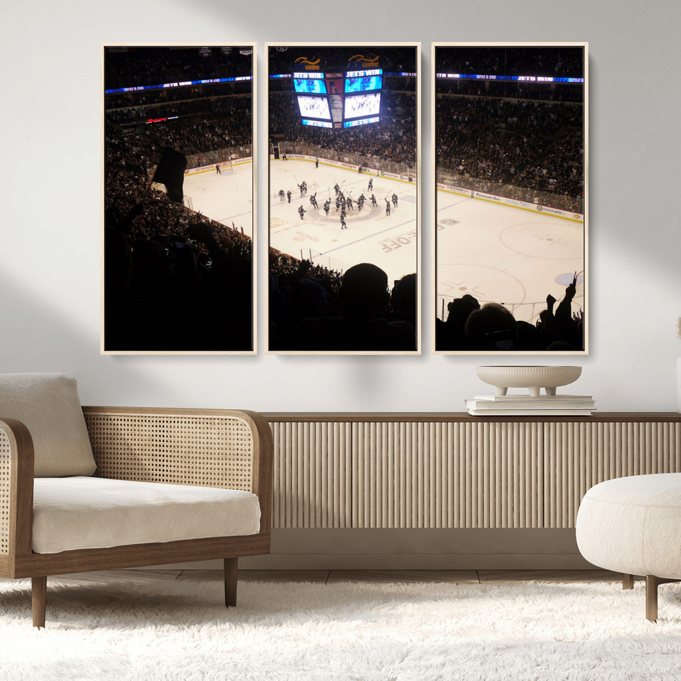 MGV-FC-48X32-3P - Canada Life Centre Wall Art | Winnipeg Jets Hockey Team Print Canvas | Ready to Hang | Winnipeg Wall