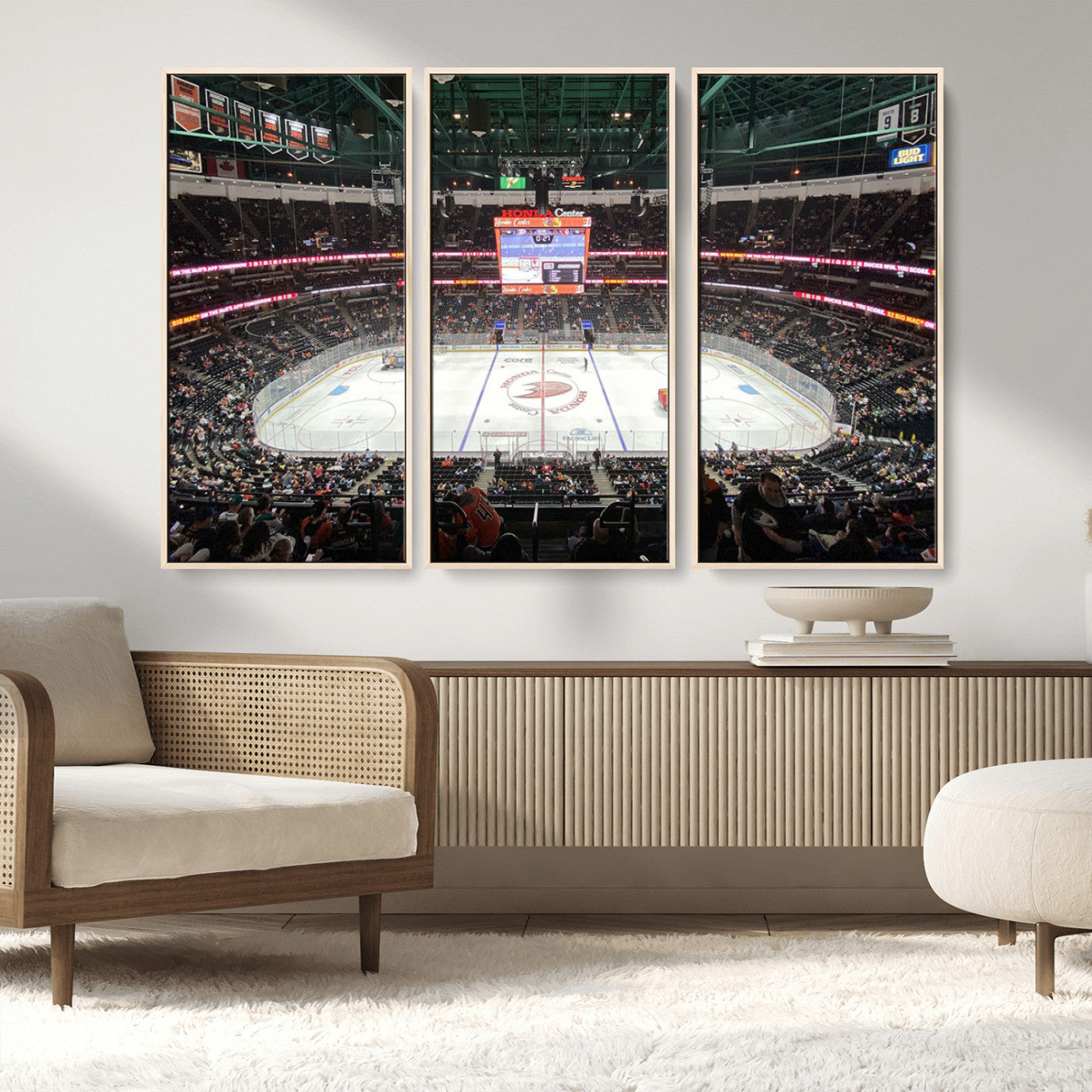 MGV-FC-48X32-3P - Honda Center California Anaheim Ducks Ice Hockey Stadium Canvas Print Wall Art