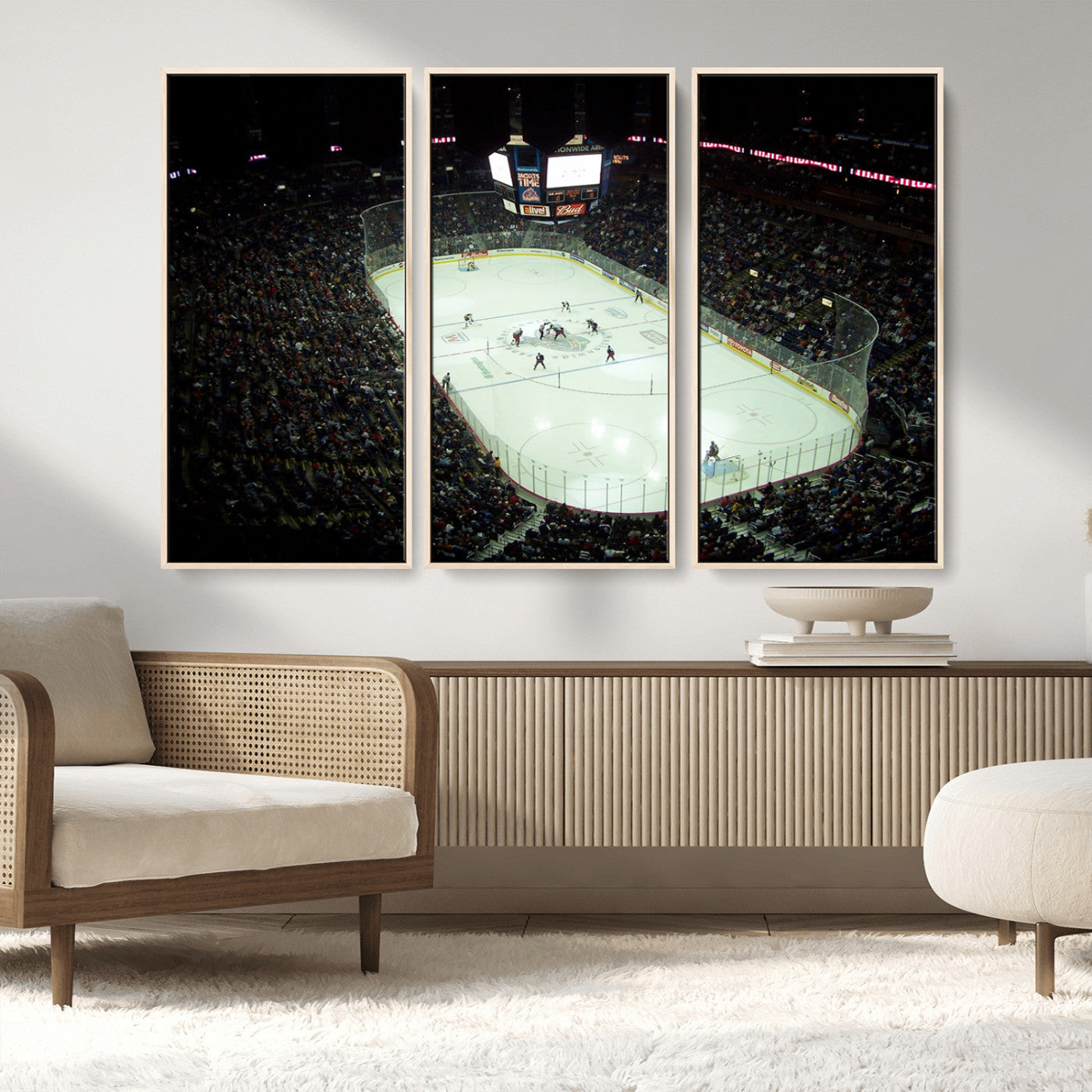 MGV-FC-48X32-3P - Nationwide Arena Ohio Columbus Blue Jackets Hockey Stadium Canvas Print Wall Art