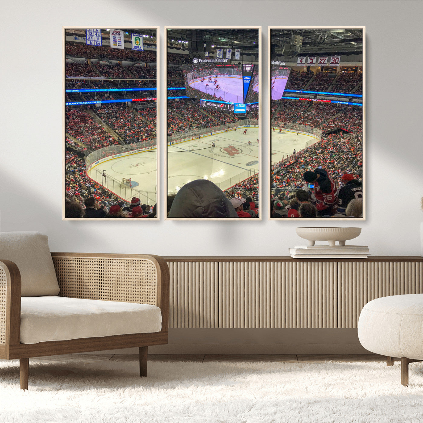 MGV-FC-48X32-3P - Prudential Center Newark New Jersey Devils Hockey Stadium, New Jersey Devils Hockey Stadium Canvas