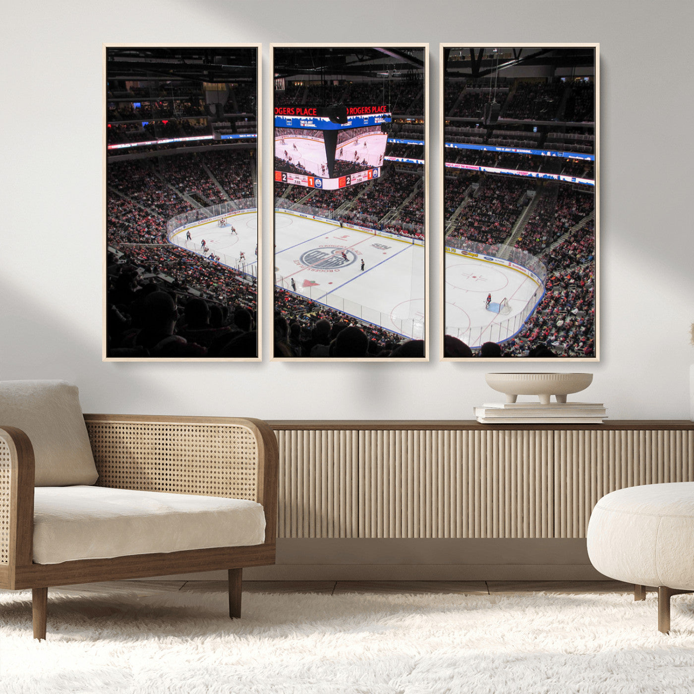 MGV-FC-48X32-3P - Rogers Place Edmonton Oilers Ice Hockey Stadium Wall Art, Rogers Place Edmonton Oilers Wall Art