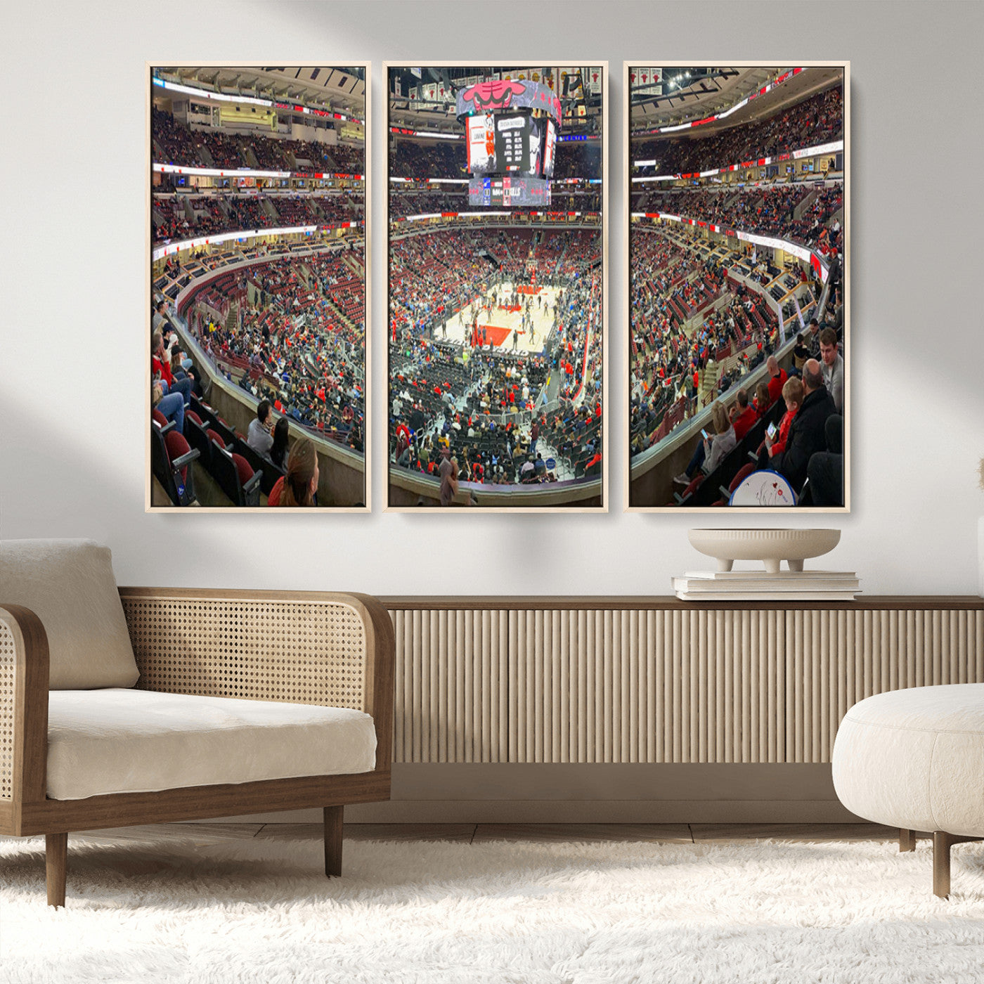 MGV-FC-48X32-3P - United Center Chicago Bulls Stadium Wall Art Canvas Print