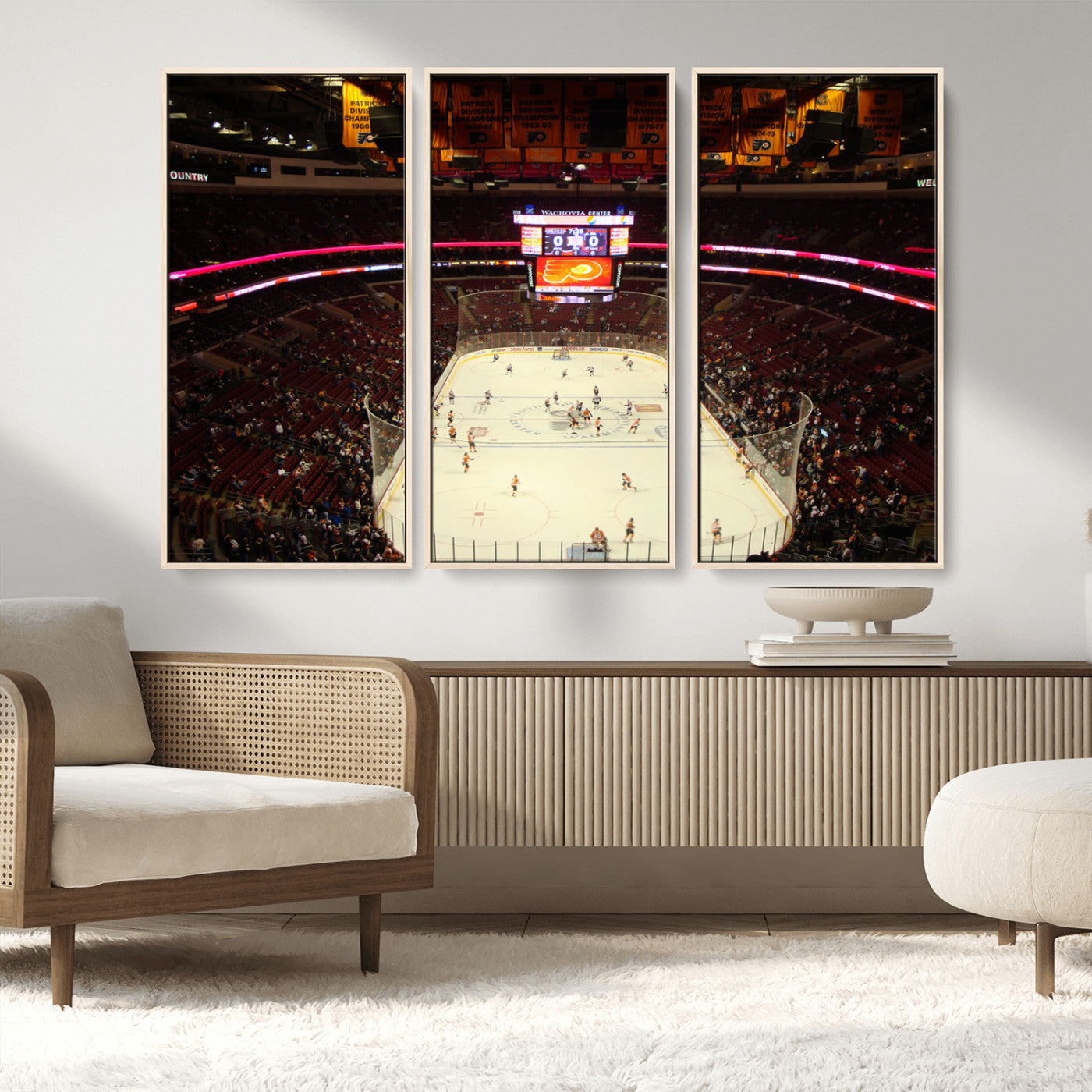 MGV-FC-48X32-3P - Wachovia Center Priort of Lyers Game Ice Hockey Stadium Canvas Print, Lyers Game Ice Hockey Stadium