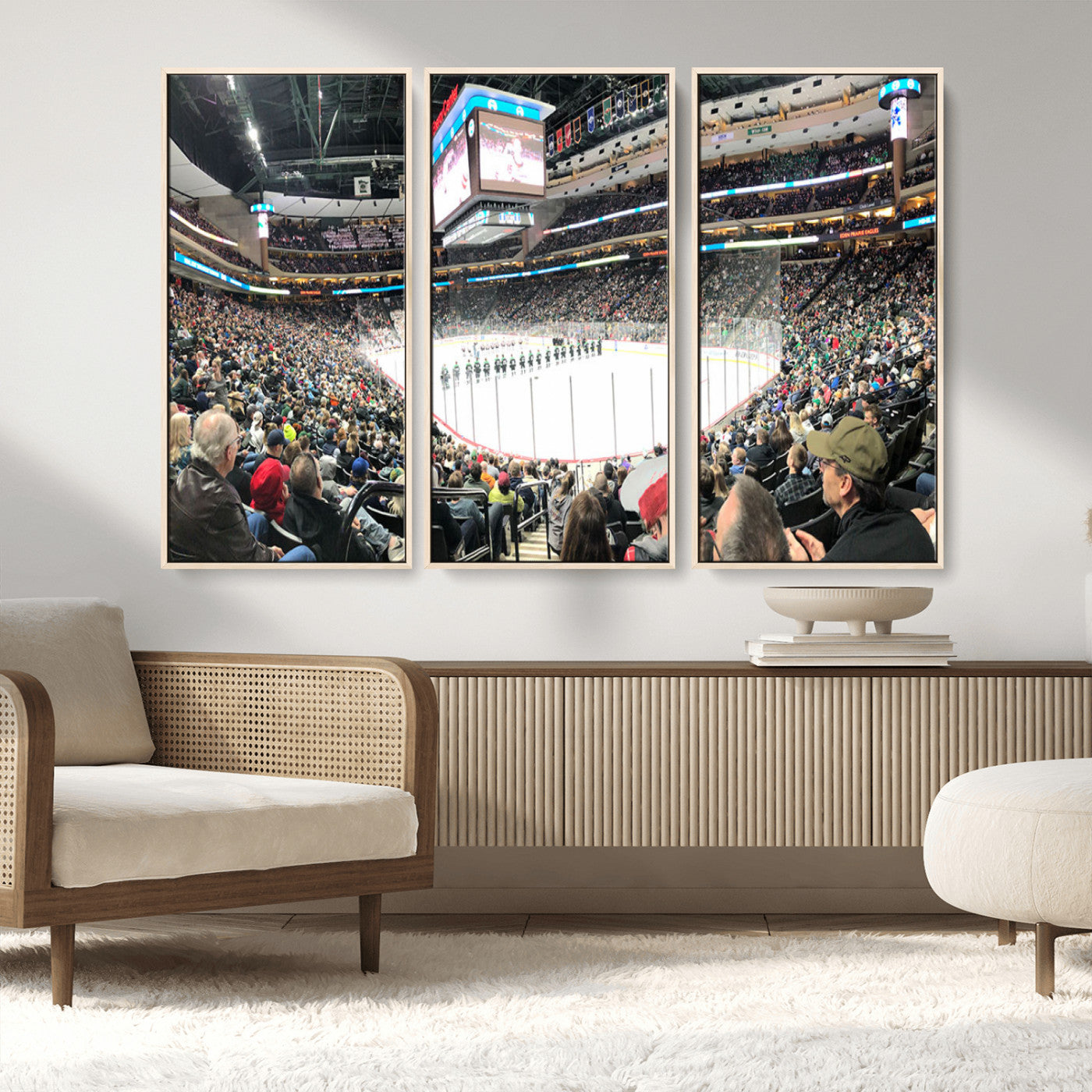 MGV-FC-48X32-3P - Xcel Energy Center St Paul Minnesota Wild Ice Hockey Stadium Canvas, Minnesota Wild Ice Hockey